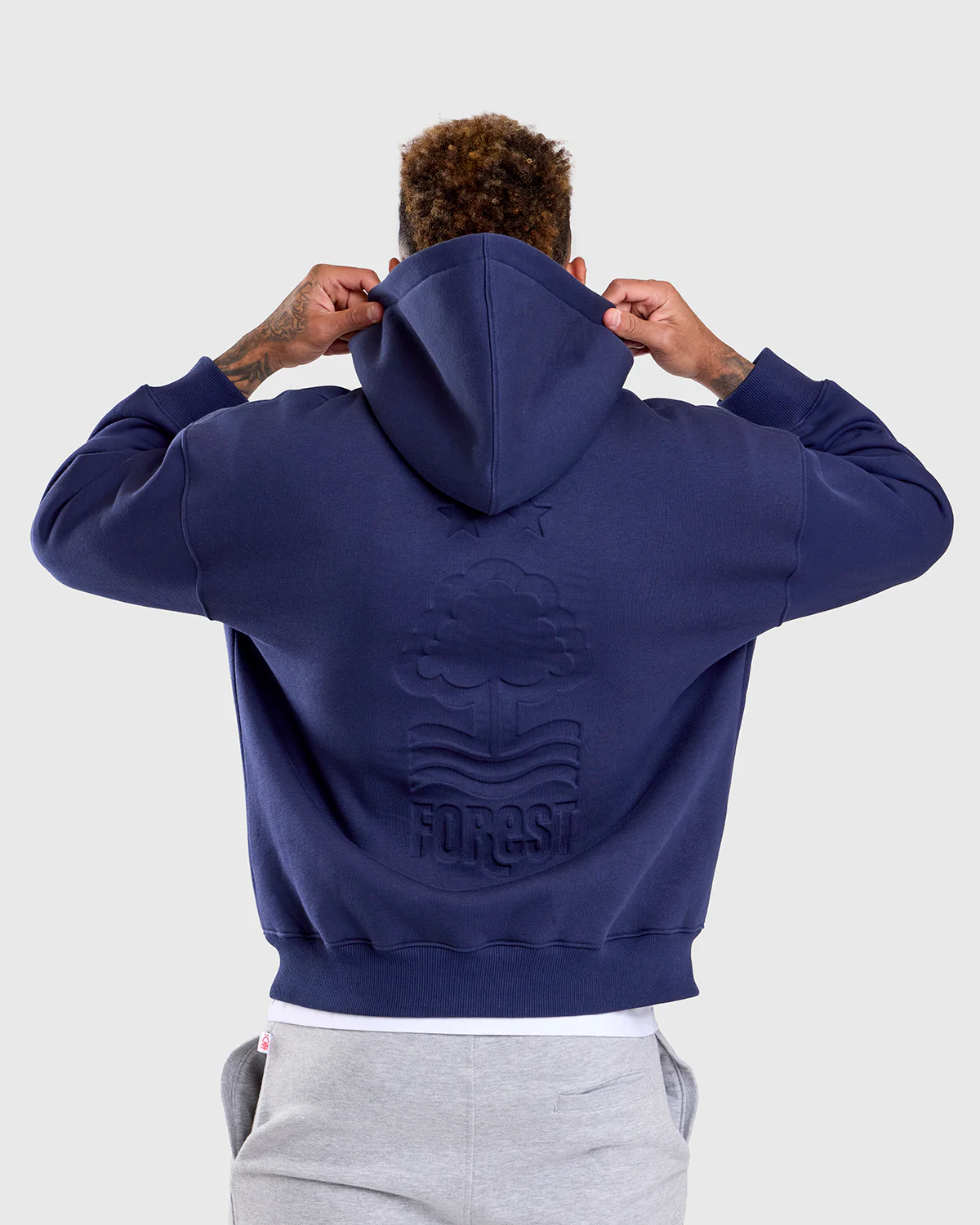 Art of NFFC Navy Debossed Full Zip Hoodie - Image 3