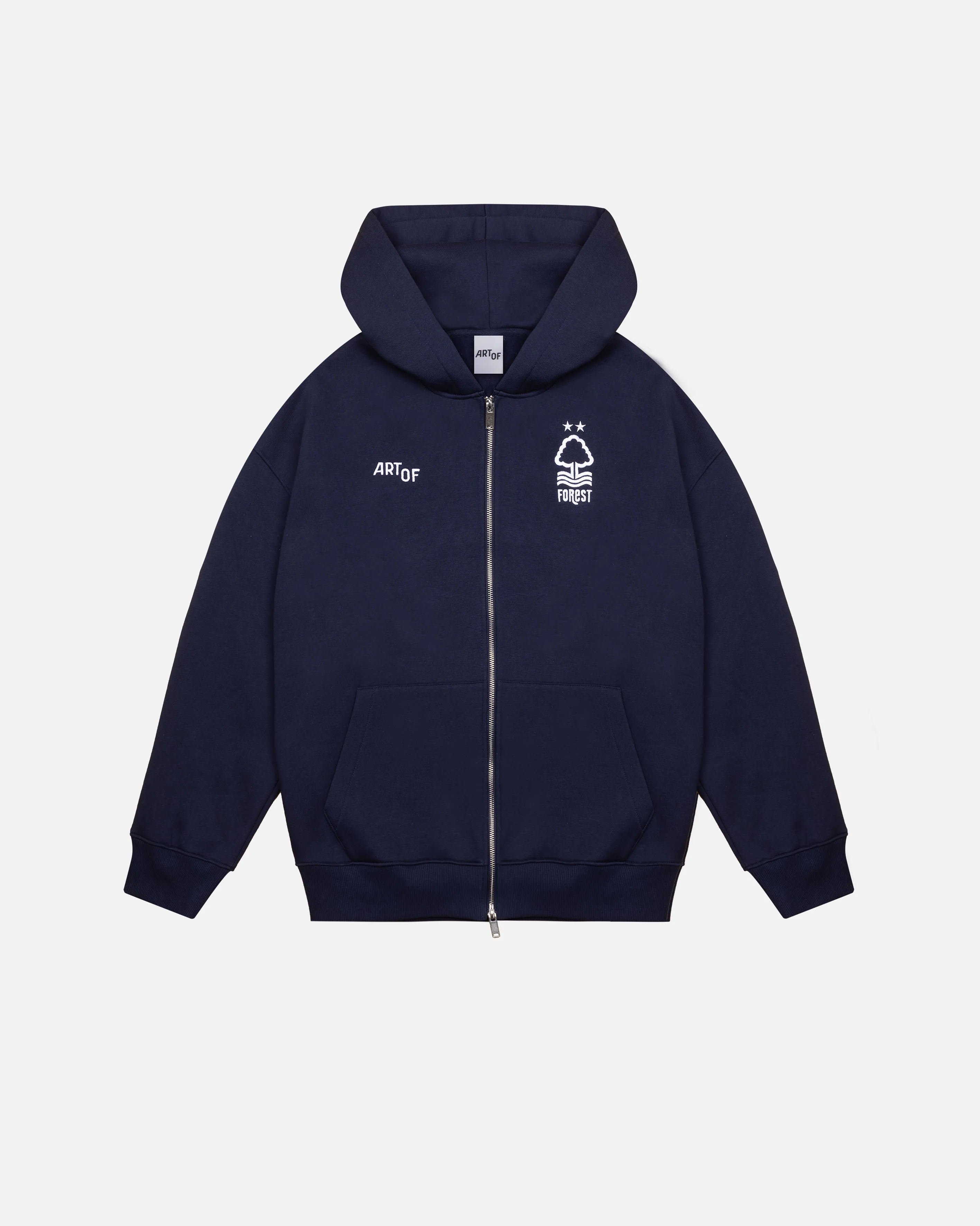 Art of NFFC Navy Debossed Full Zip Hoodie - Image 4