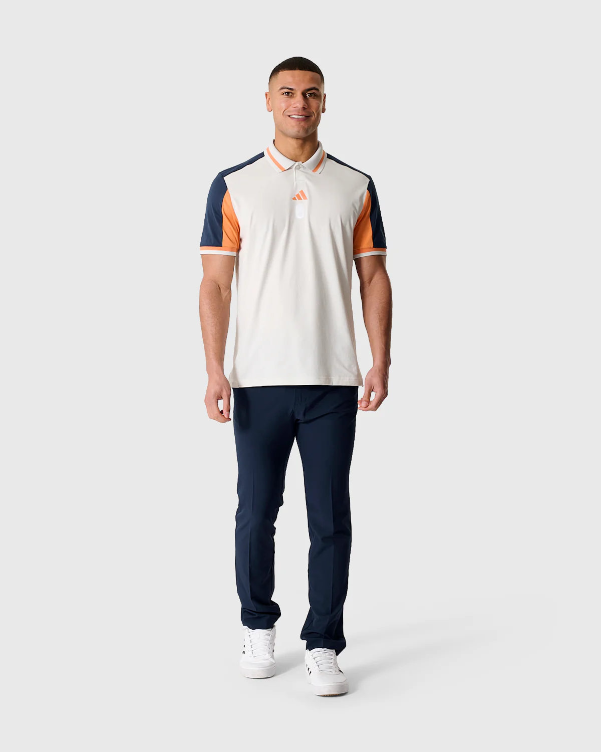 NFFC Adidas Golf Beyond White Twist Knit Polo - Image 3