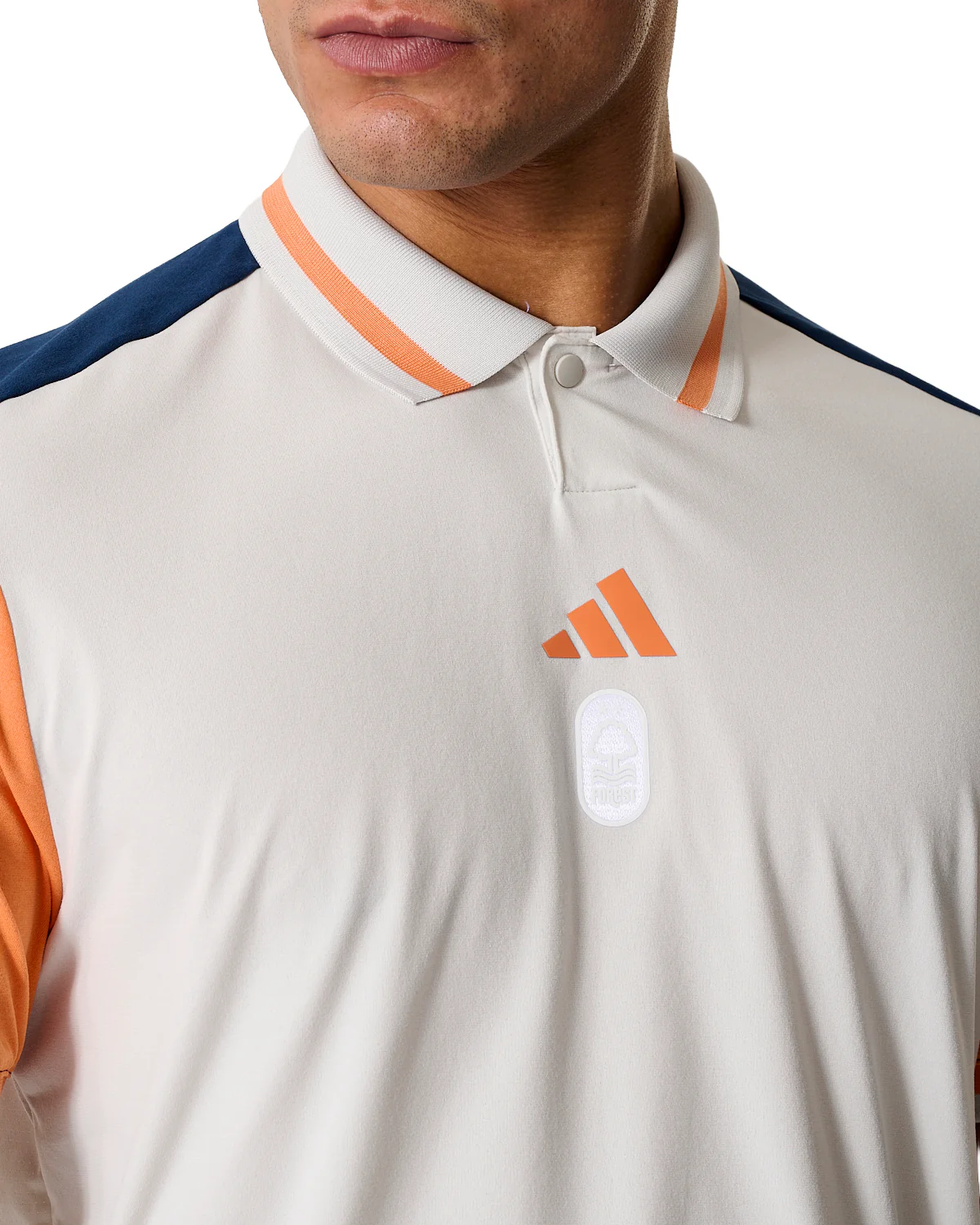 NFFC Adidas Golf Beyond White Twist Knit Polo - Image 4