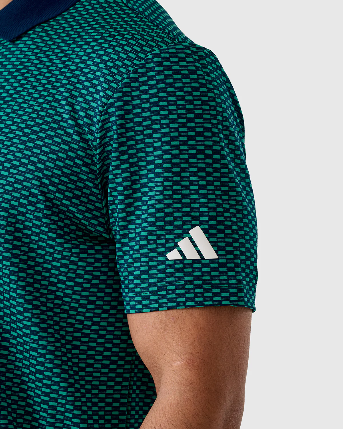 NFFC Adidas Golf BTC Teal Textured Polo - Image 5