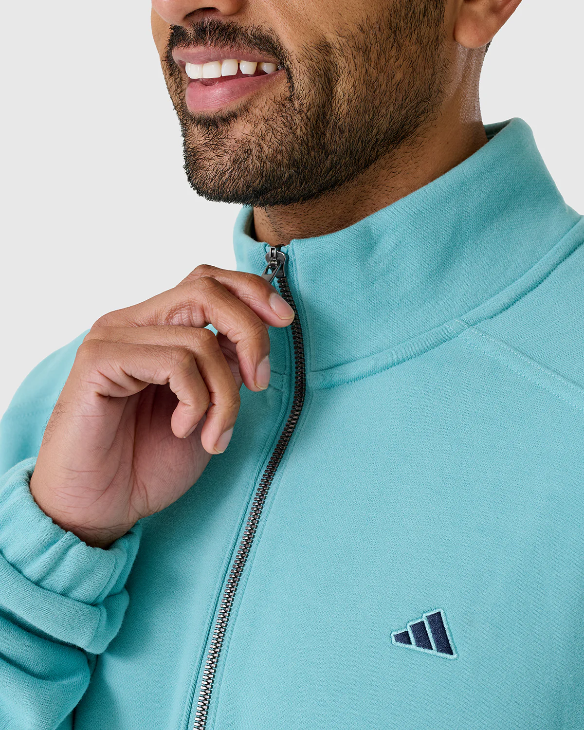 NFFC Adidas Golf Go-To Mint Hybrid 1/4 Top - Image 2