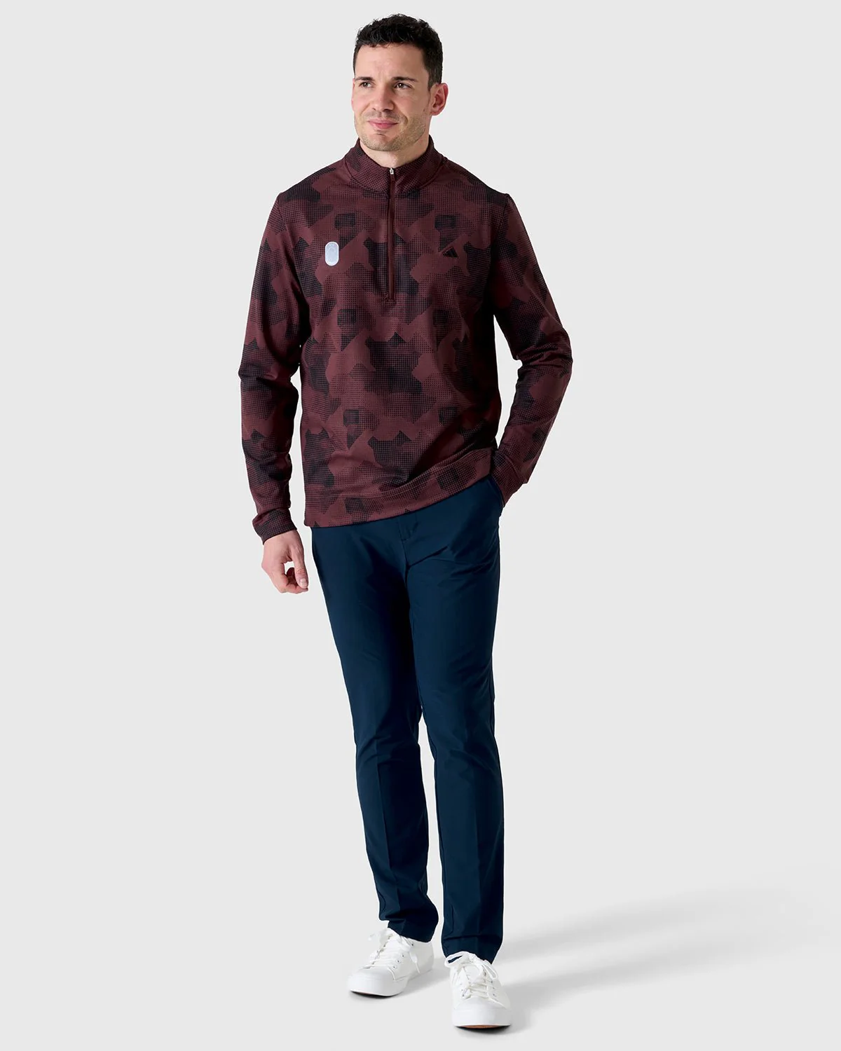 NFFC Adidas Golf Go-To Print 1/4 Zip Top - Image 4