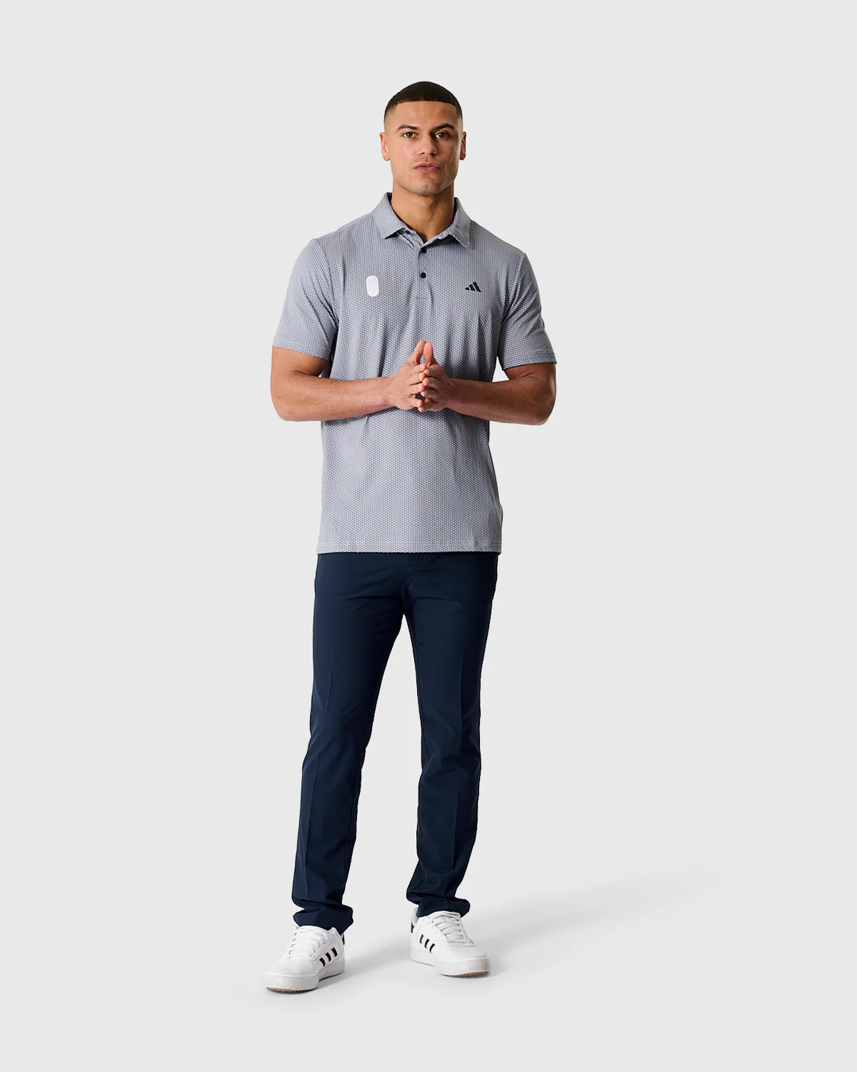 NFFC Adidas Golf Performance Textured Navy Polo - Image 3