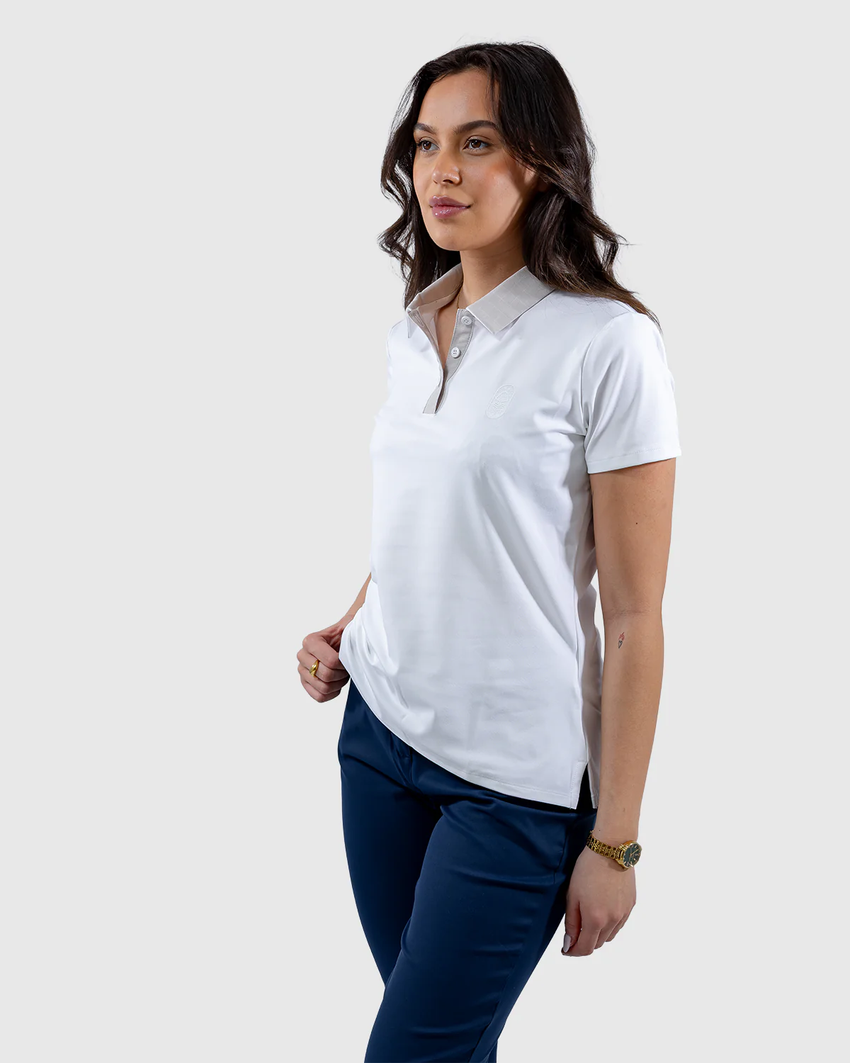 NFFC adidas Golf Women's Ultimate365 White Climacool Polo