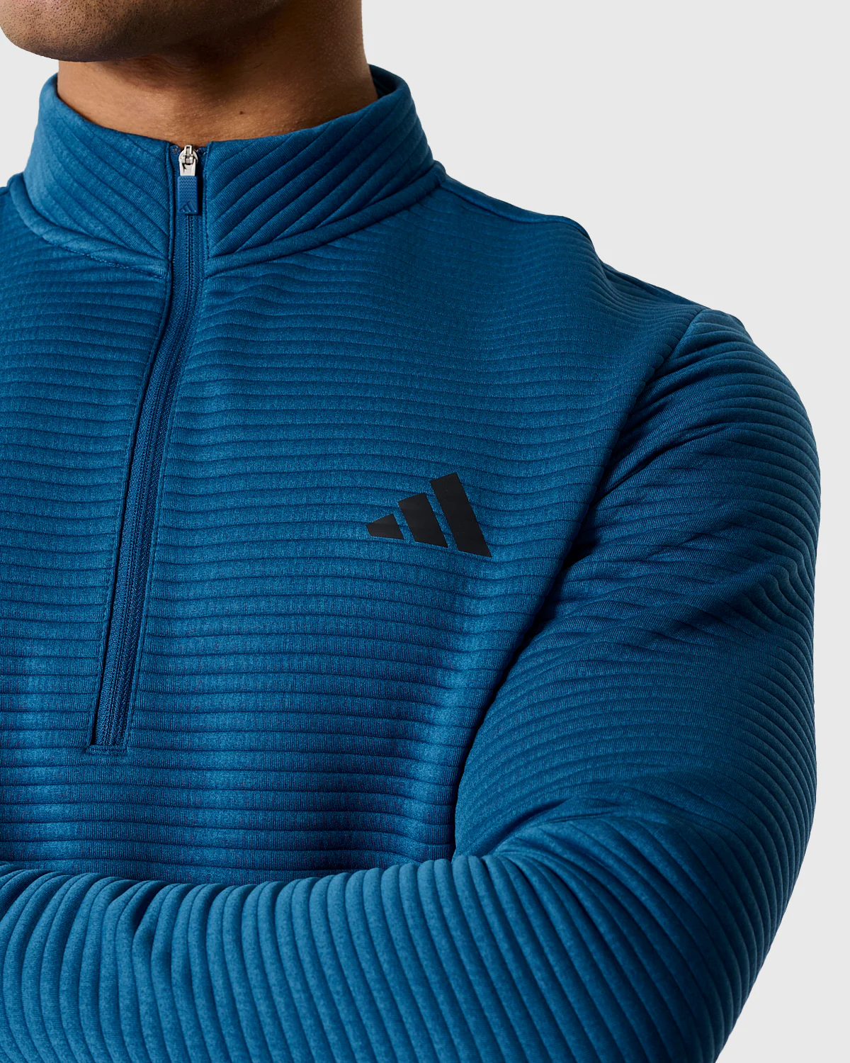 NFFC Adidas Golf Ultimate365 DWR Dusky Petrol 1/4 Zip Top - Image 2