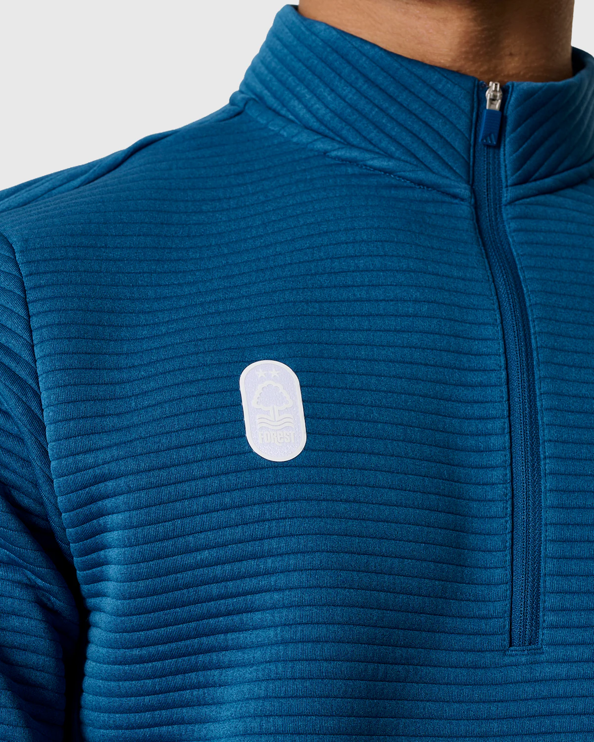NFFC Adidas Golf Ultimate365 DWR Dusky Petrol 1/4 Zip Top - Image 3