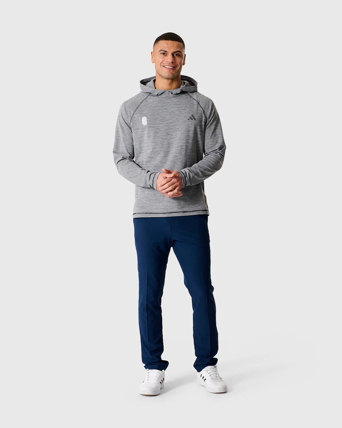 NFFC Adidas Golf Ultimate365 Grey Heather Hoodie - Image 3