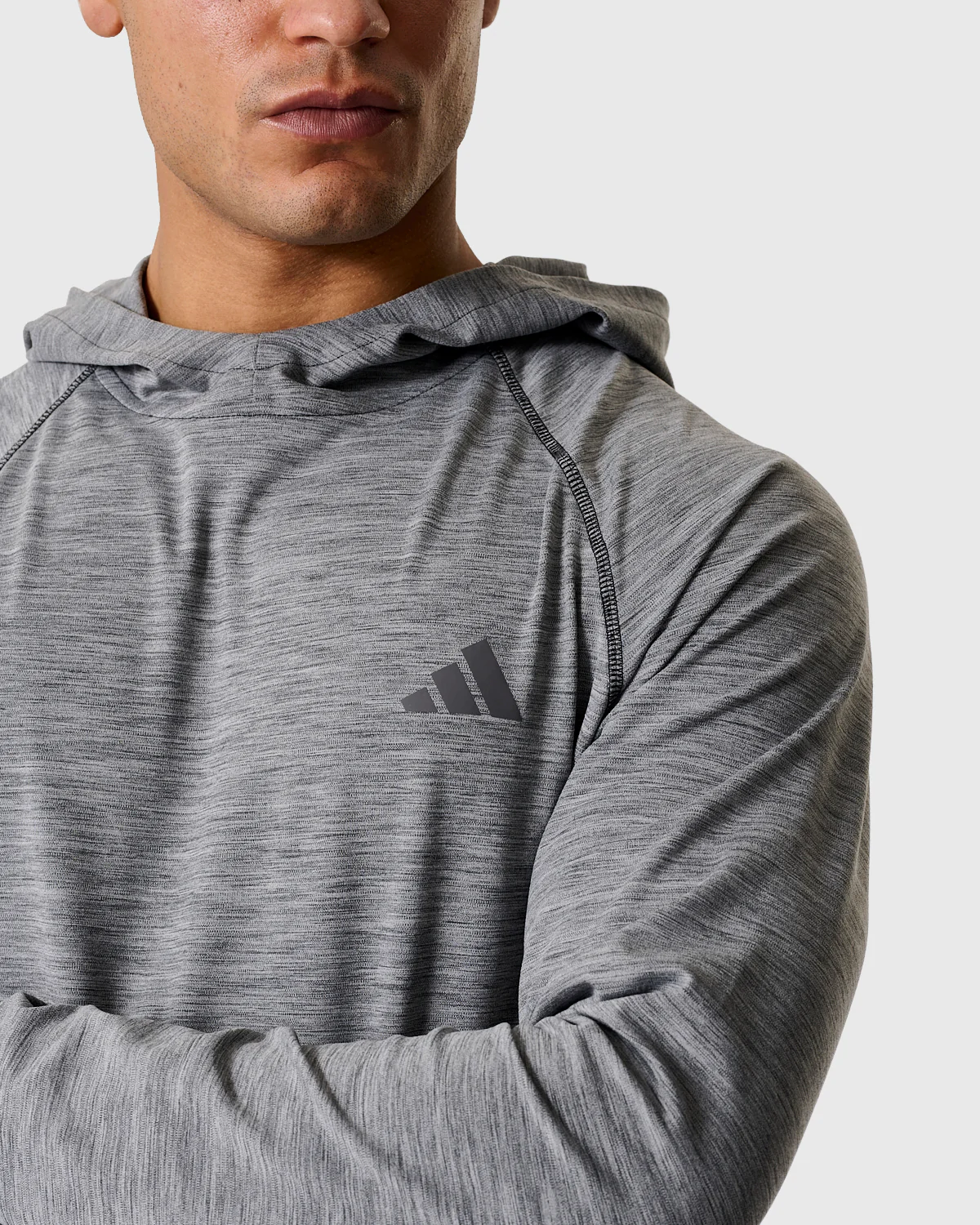 NFFC Adidas Golf Ultimate365 Grey Heather Hoodie - Image 4