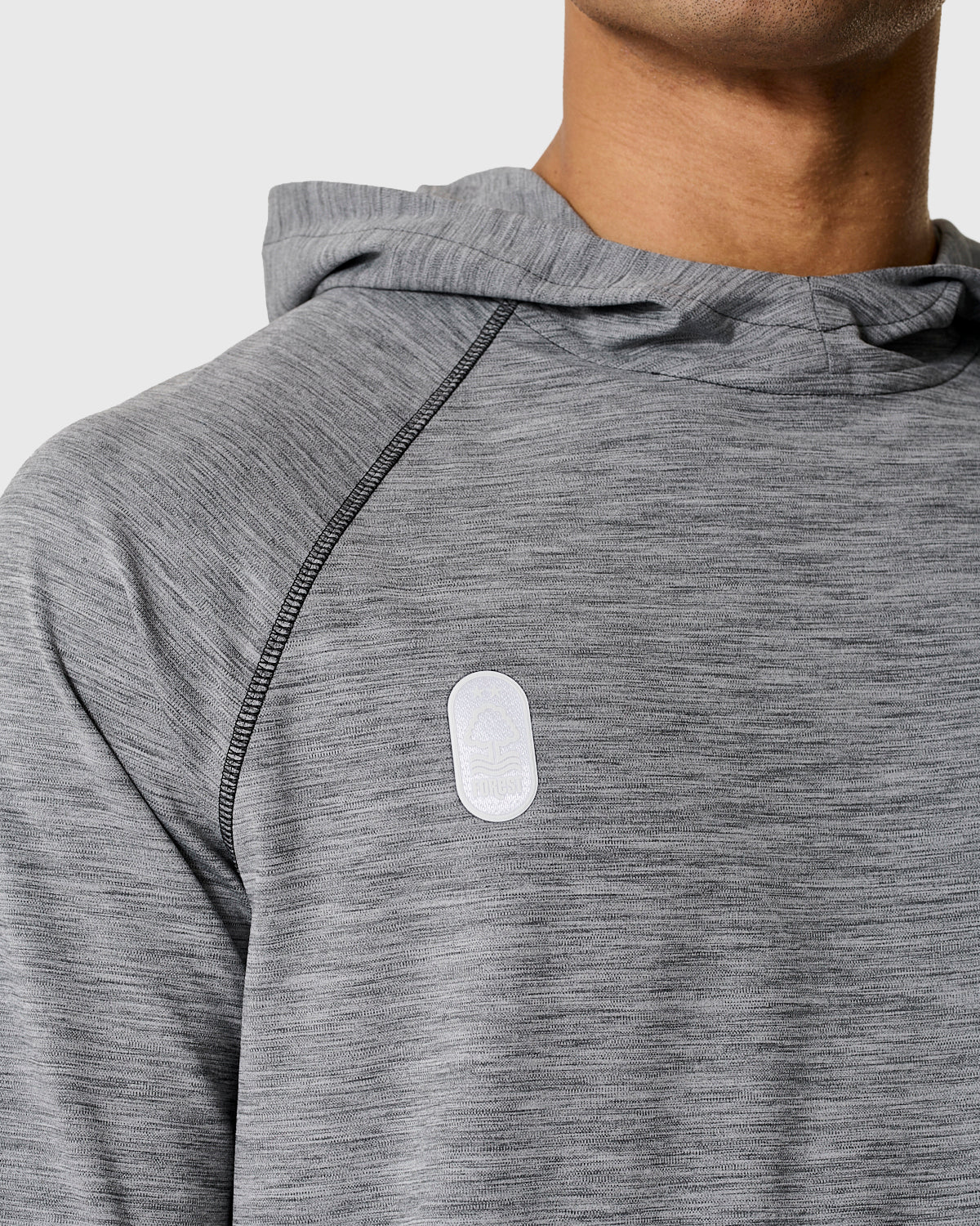 NFFC Adidas Golf Ultimate365 Grey Heather Hoodie - Image 5