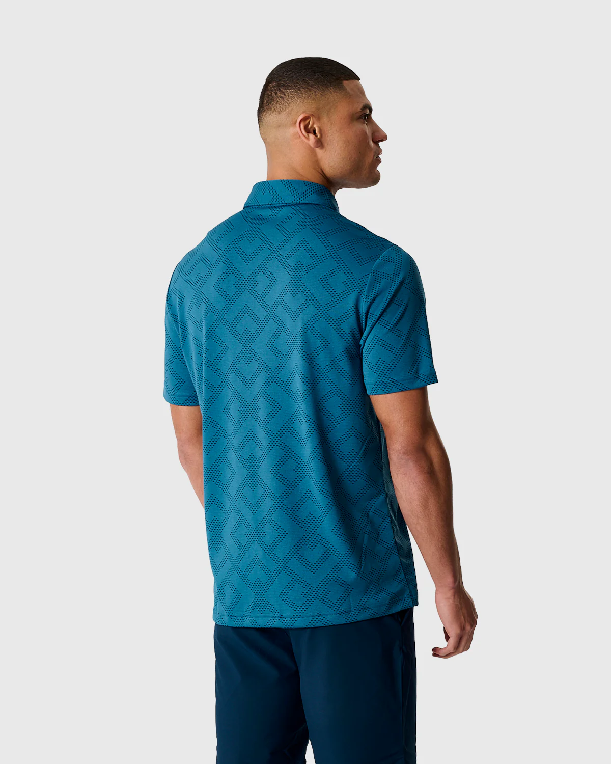 NFFC Adidas Golf Ultimate365 Jacquard Navy Polo - Image 3