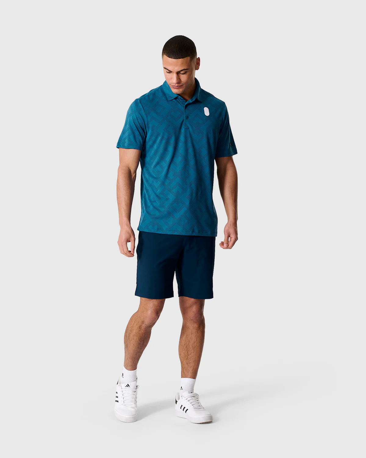 NFFC Adidas Golf Ultimate365 Jacquard Navy Polo - Image 4
