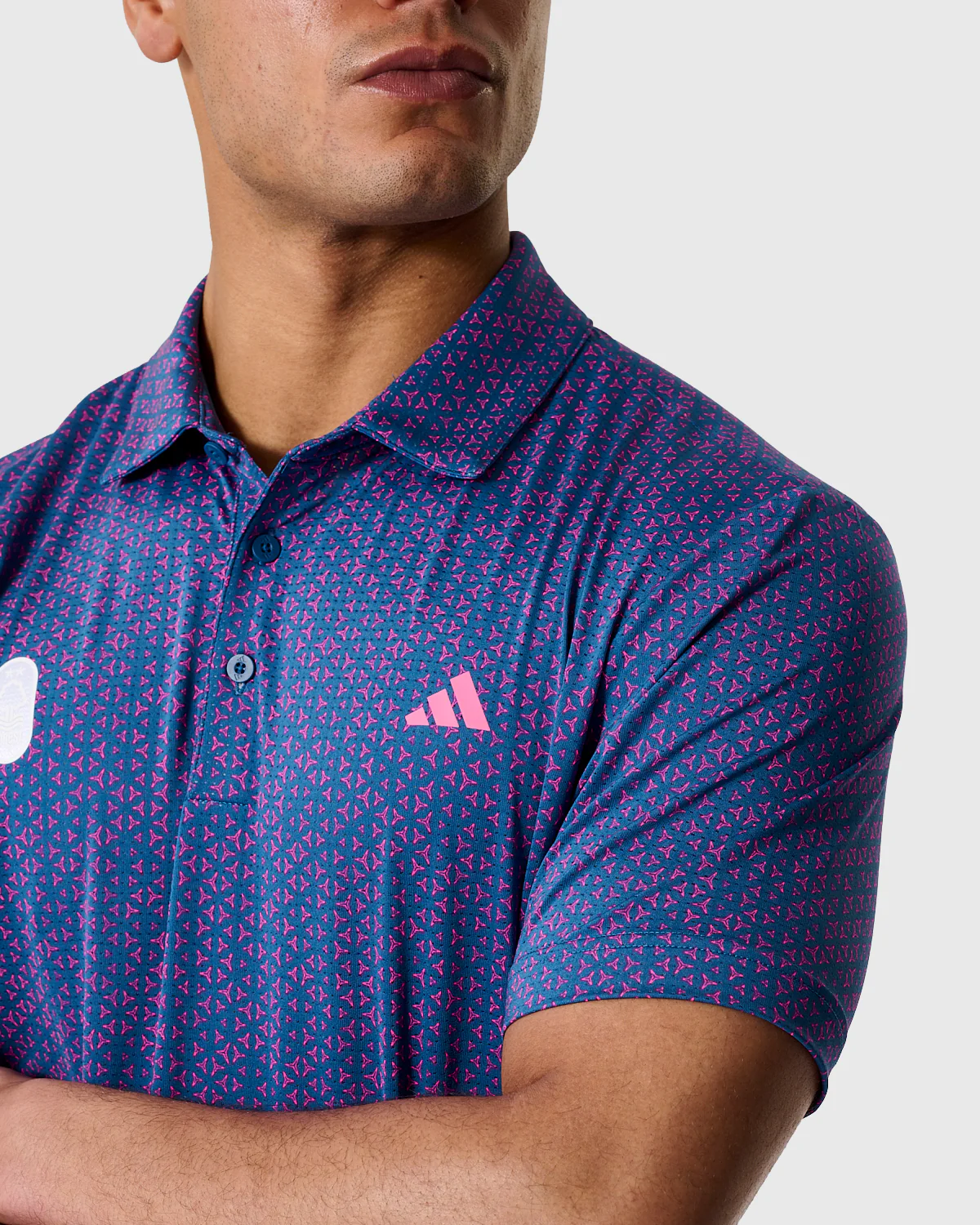 NFFC Adidas Golf Ultimate365 Tango Print Climacool Polo - Image 5