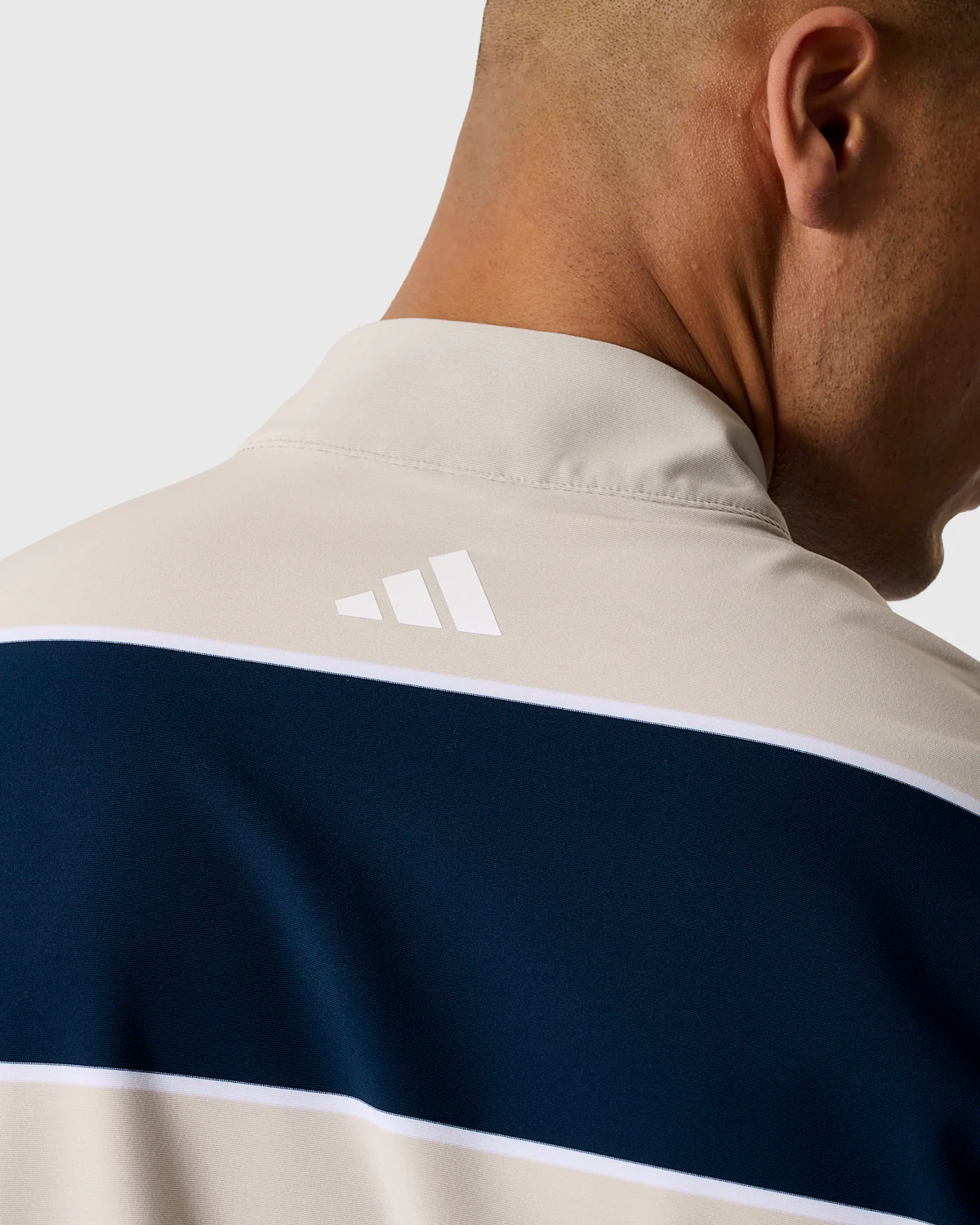 NFFC Adidas Golf Ultimate365 Navy Stripe 1/4 Zip Top - Image 4