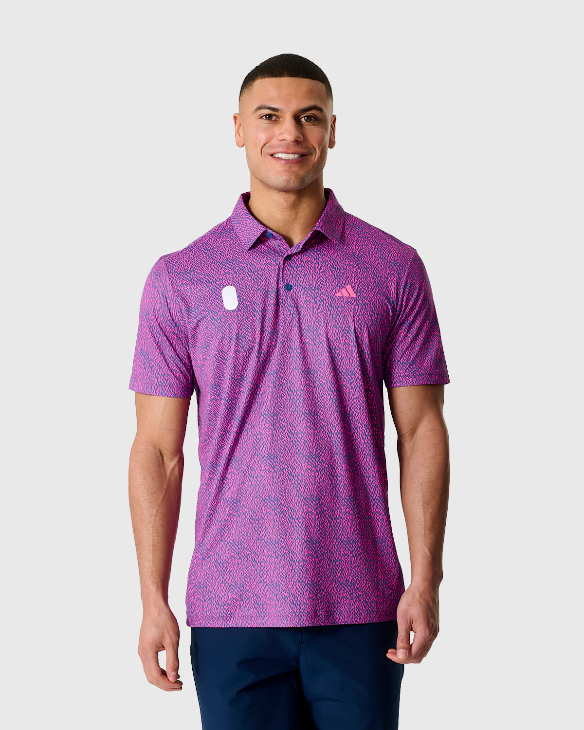 NFFC Adidas Golf Ultimate365 Print Pink Polo