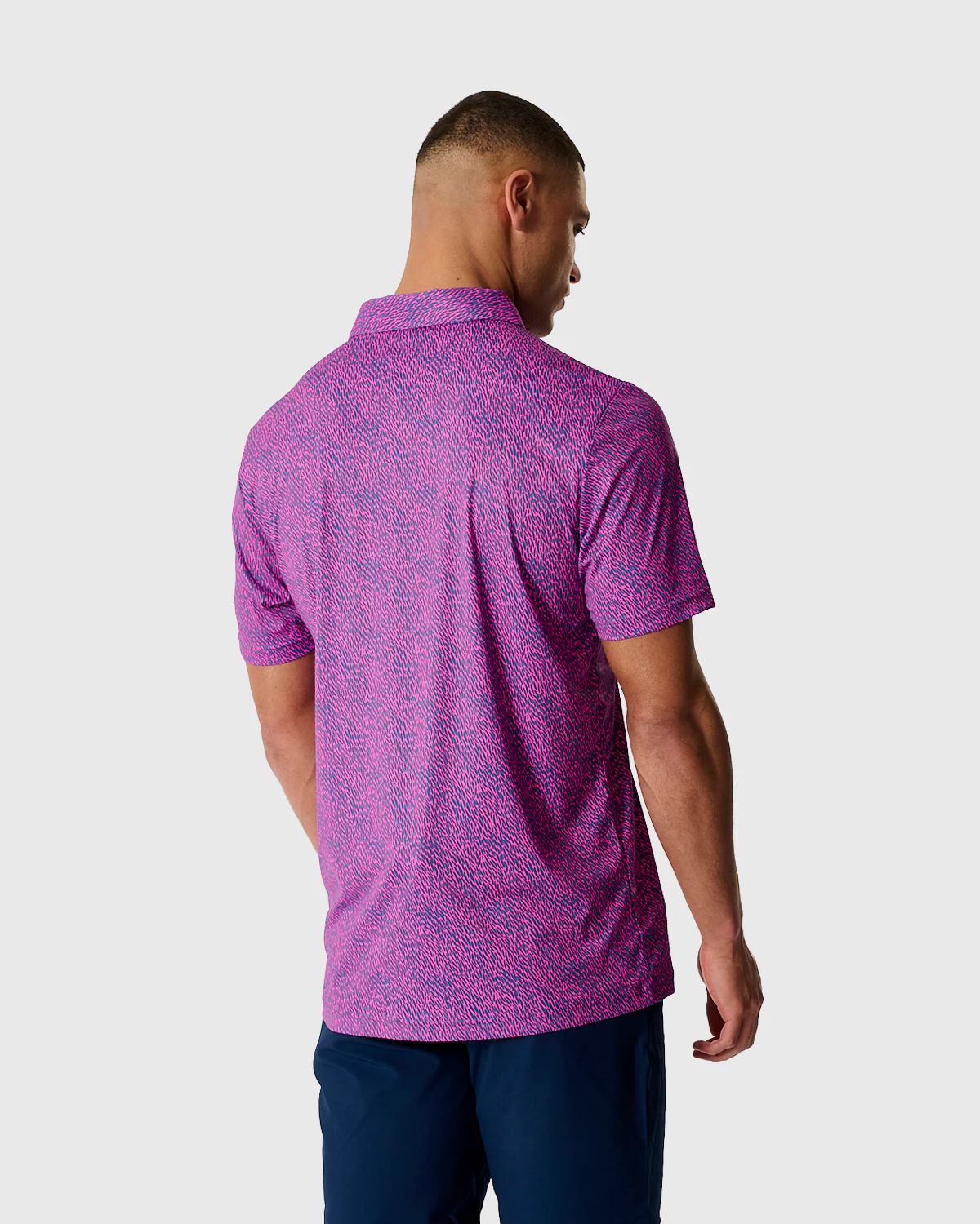 NFFC Adidas Golf Ultimate365 Print Pink Polo - Image 4