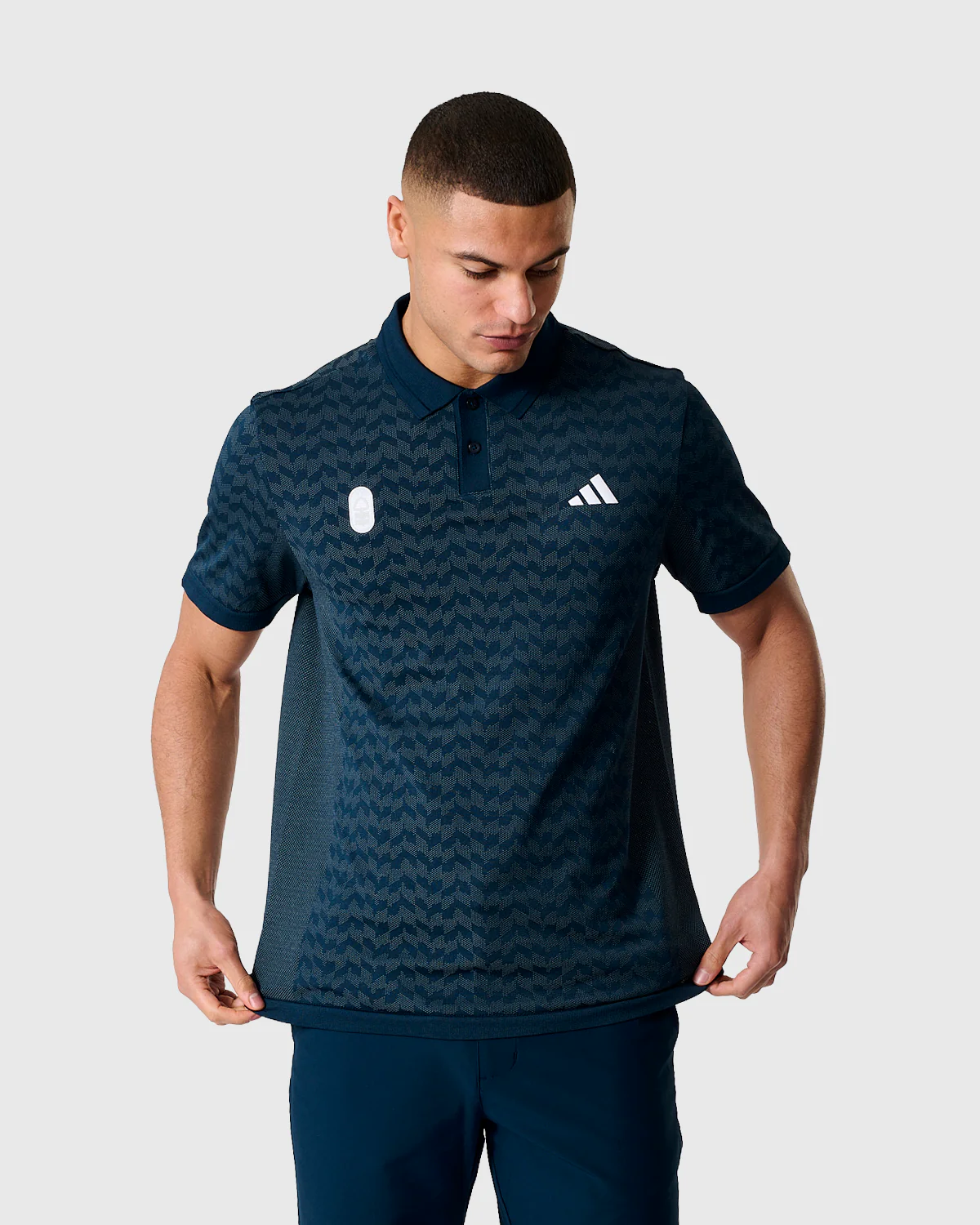 NFFC Adidas Golf Ultimate365 Seamless Navy Polo