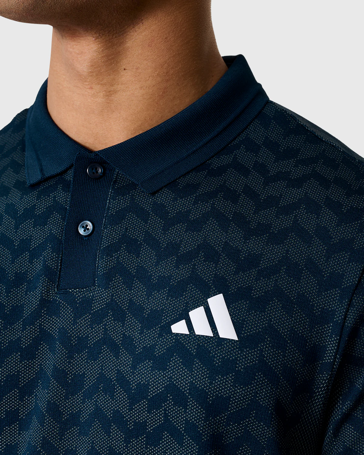 NFFC Adidas Golf Ultimate365 Seamless Navy Polo - Image 2