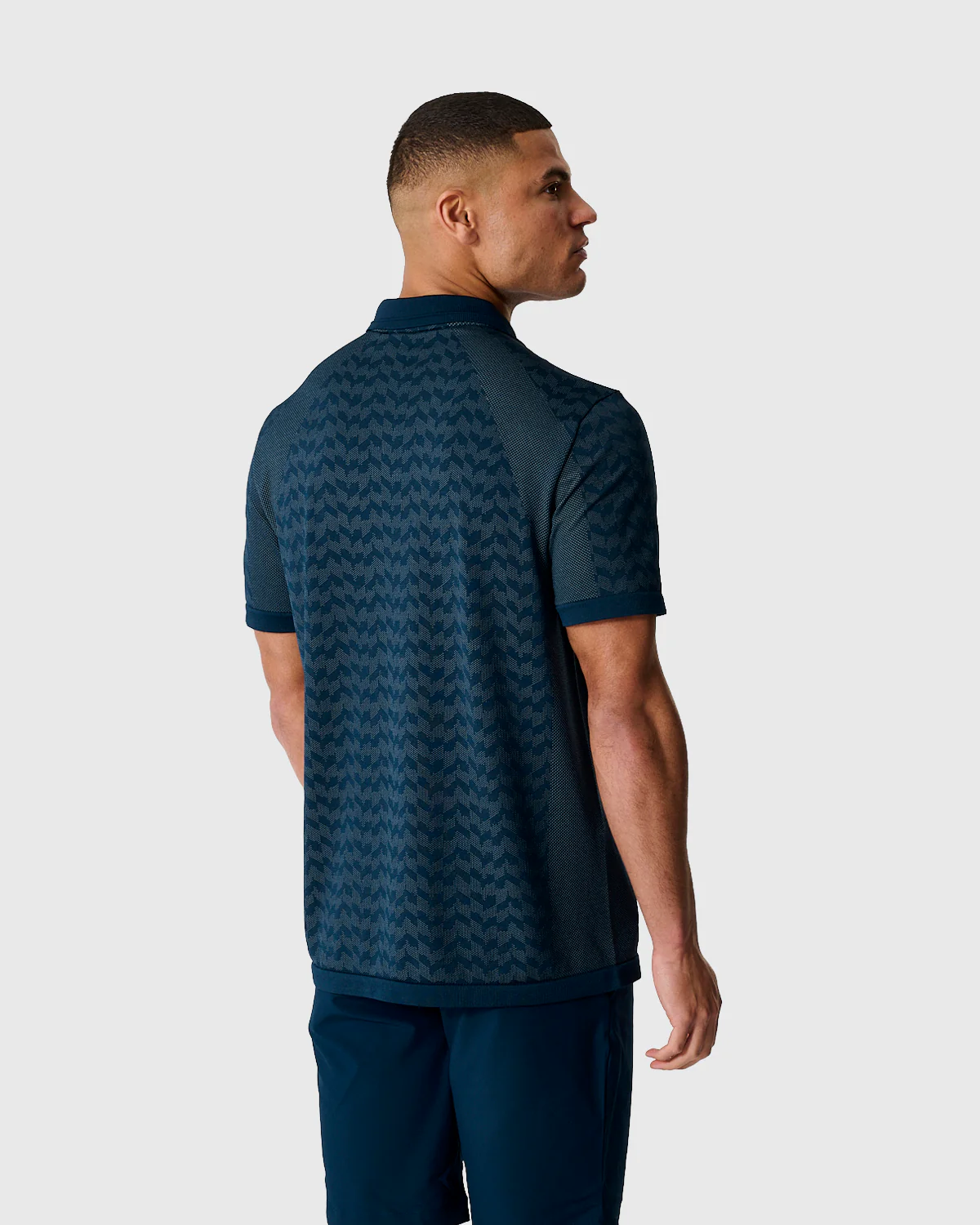 NFFC Adidas Golf Ultimate365 Seamless Navy Polo - Image 4