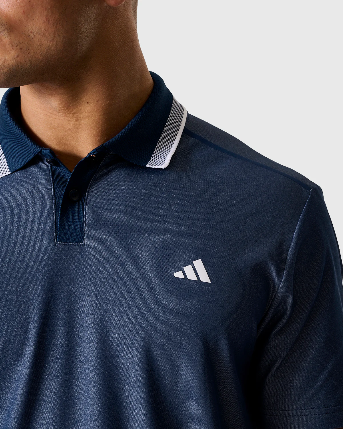 NFFC Adidas Golf Ultimate65 Navy Twist Knit Polo - Image 5