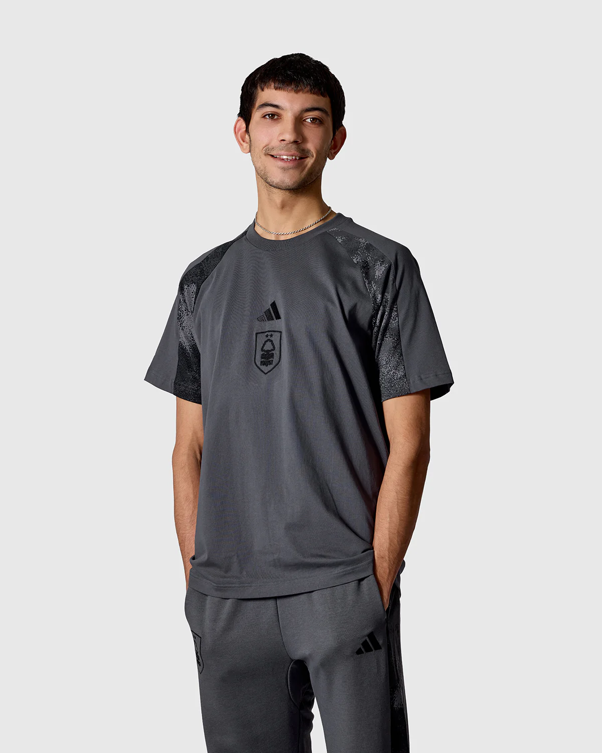 NFFC adidas Grey Camo Print T-Shirt