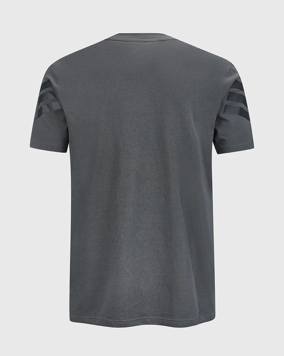 NFFC adidas Grey Future Icons 3-Stripe T-Shirt - Image 6