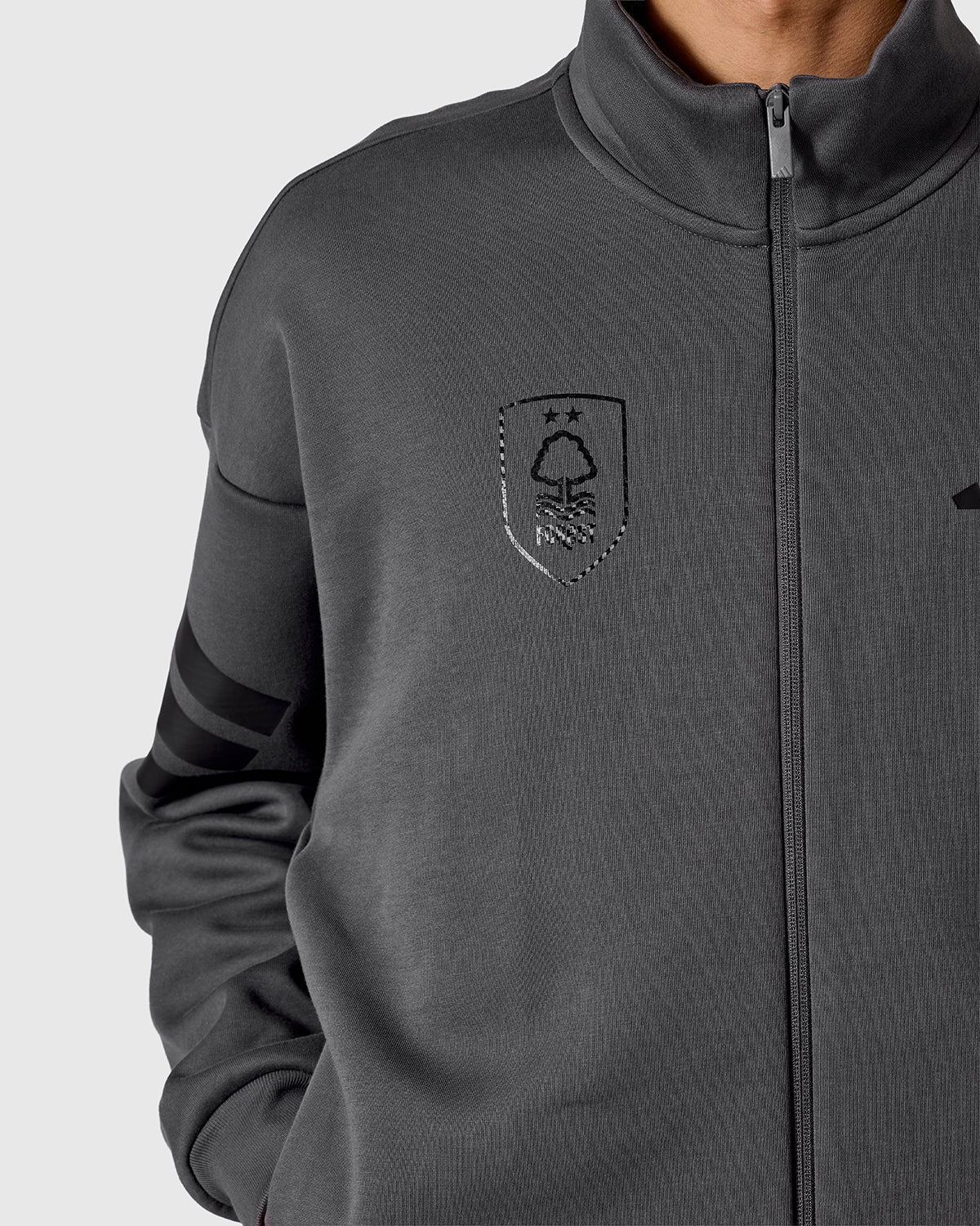NFFC adidas Grey Future Icons 3-Stripe Track Top - Image 4