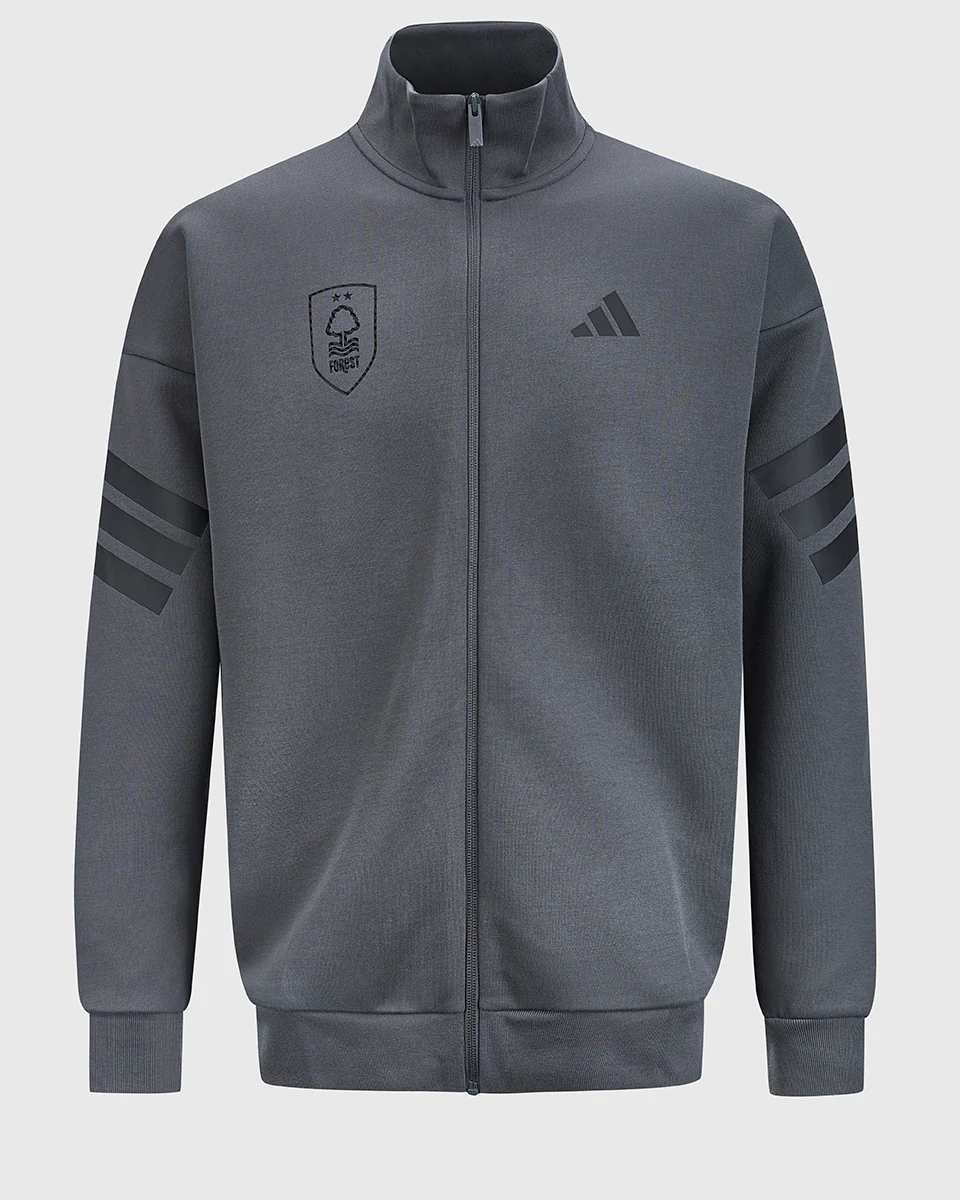 NFFC adidas Grey Future Icons 3-Stripe Track Top - Image 7