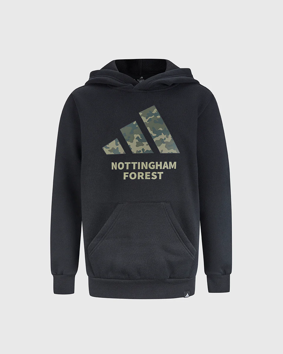 NFFC adidas Junior Black Camo Print Hoodie - Image 4