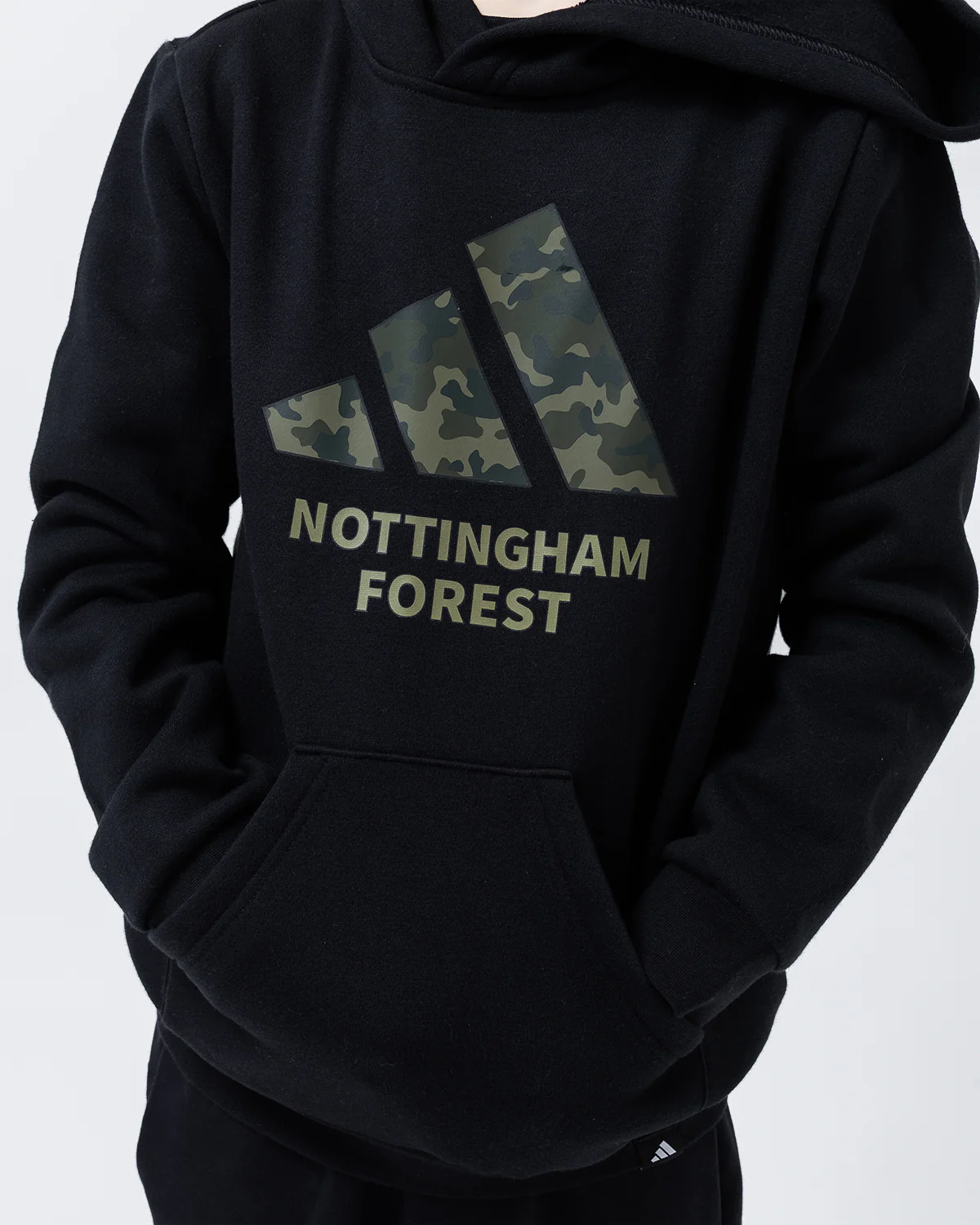 NFFC adidas Junior Black Camo Print Hoodie - Image 7