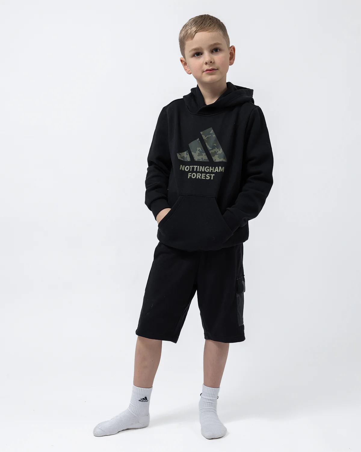 NFFC adidas Junior Black Camo Print Shorts - Image 5