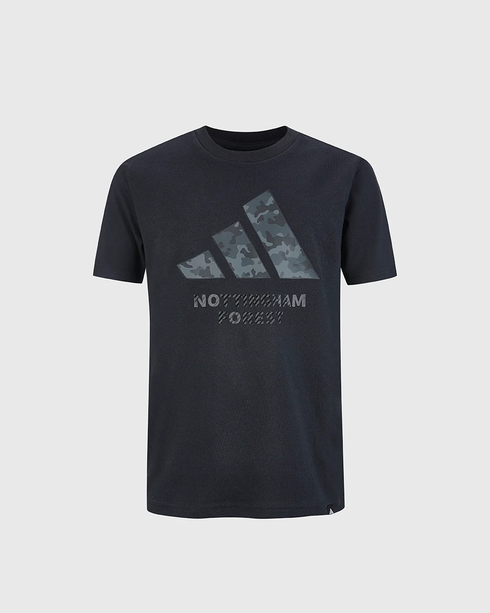 NFFC adidas Junior Black Camo Print T-Shirt - Image 4