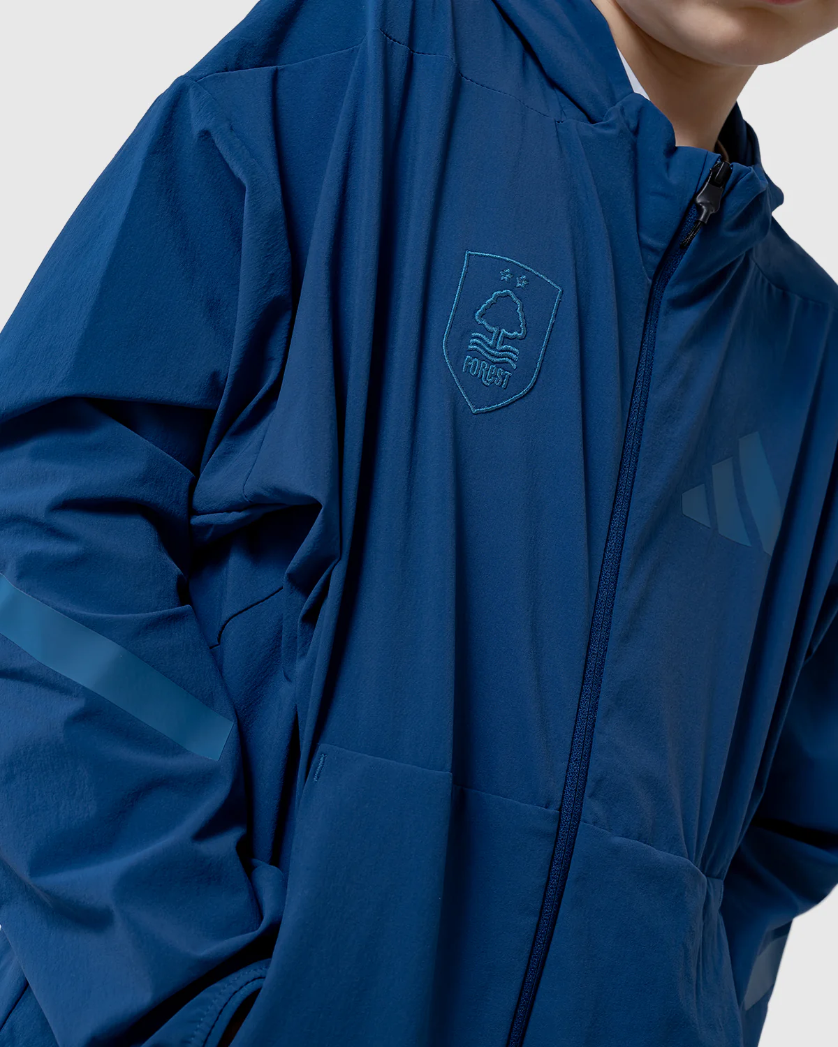 NFFC adidas Junior Dusky-Petrol ZNE Woven Track Top - Image 5