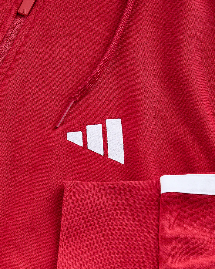 NFFC adidas Maroon 3-Stripe Full Zip Hoodie - Image 8