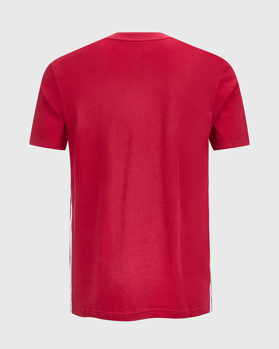 NFFC adidas Maroon 3-Stripe T-Shirt - Image 6
