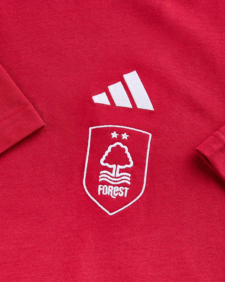 NFFC adidas Maroon 3-Stripe T-Shirt - Image 7