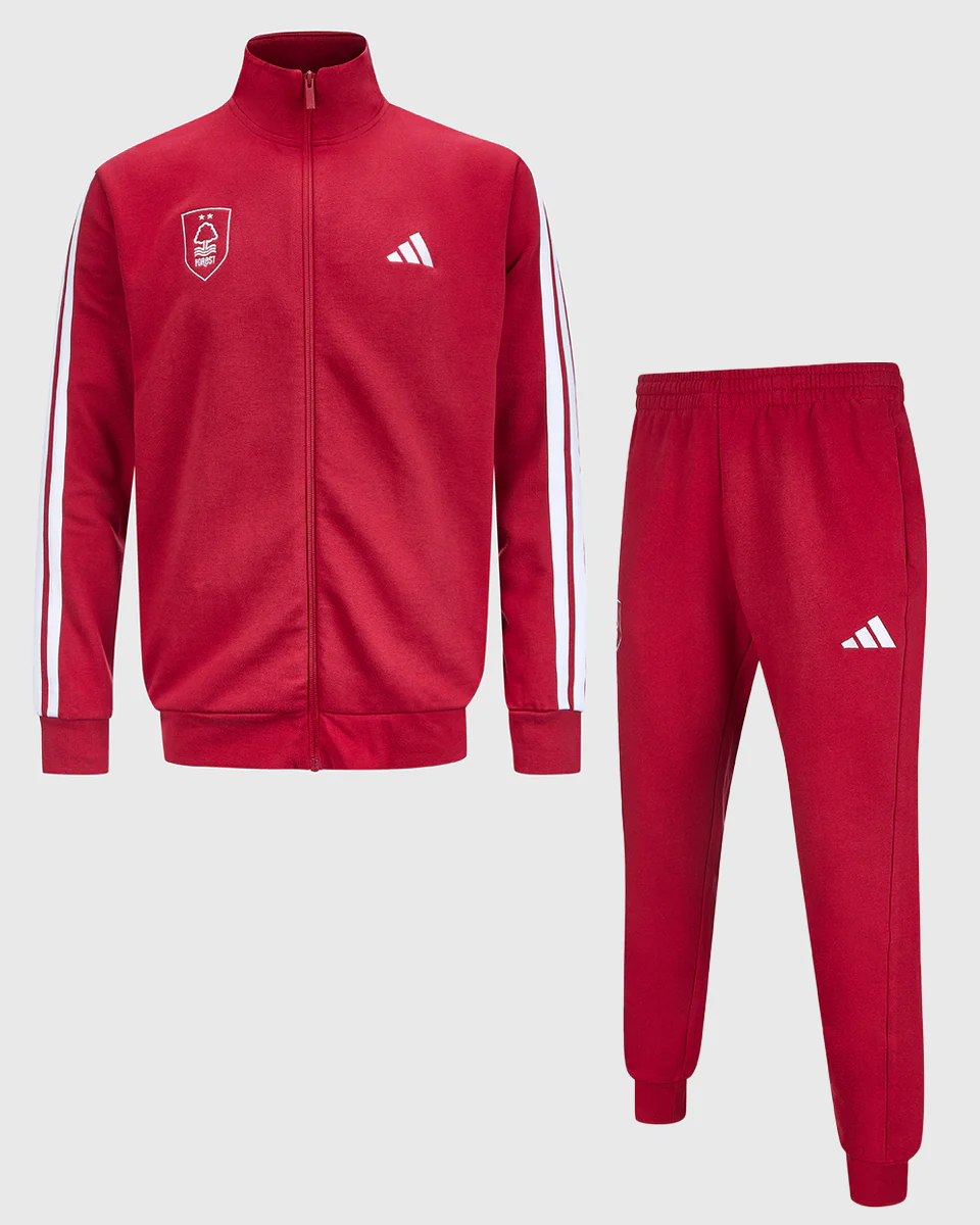 NFFC adidas Maroon 3-Stripe Tracksuit - Image 10