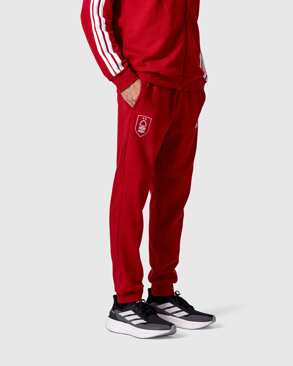 NFFC adidas Maroon 3-Stripe Tracksuit - Image 3
