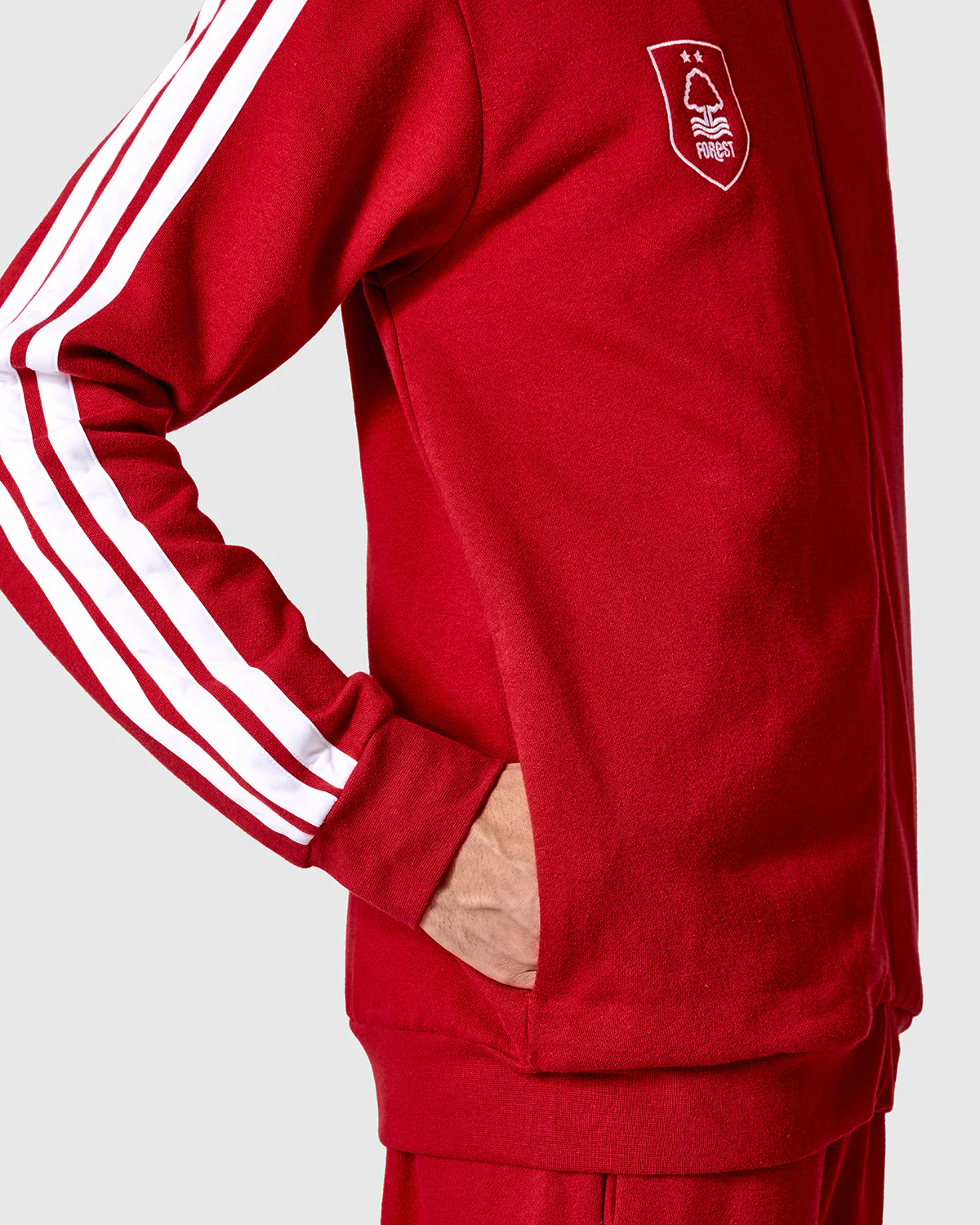 NFFC adidas Maroon 3-Stripe Tracksuit - Image 6