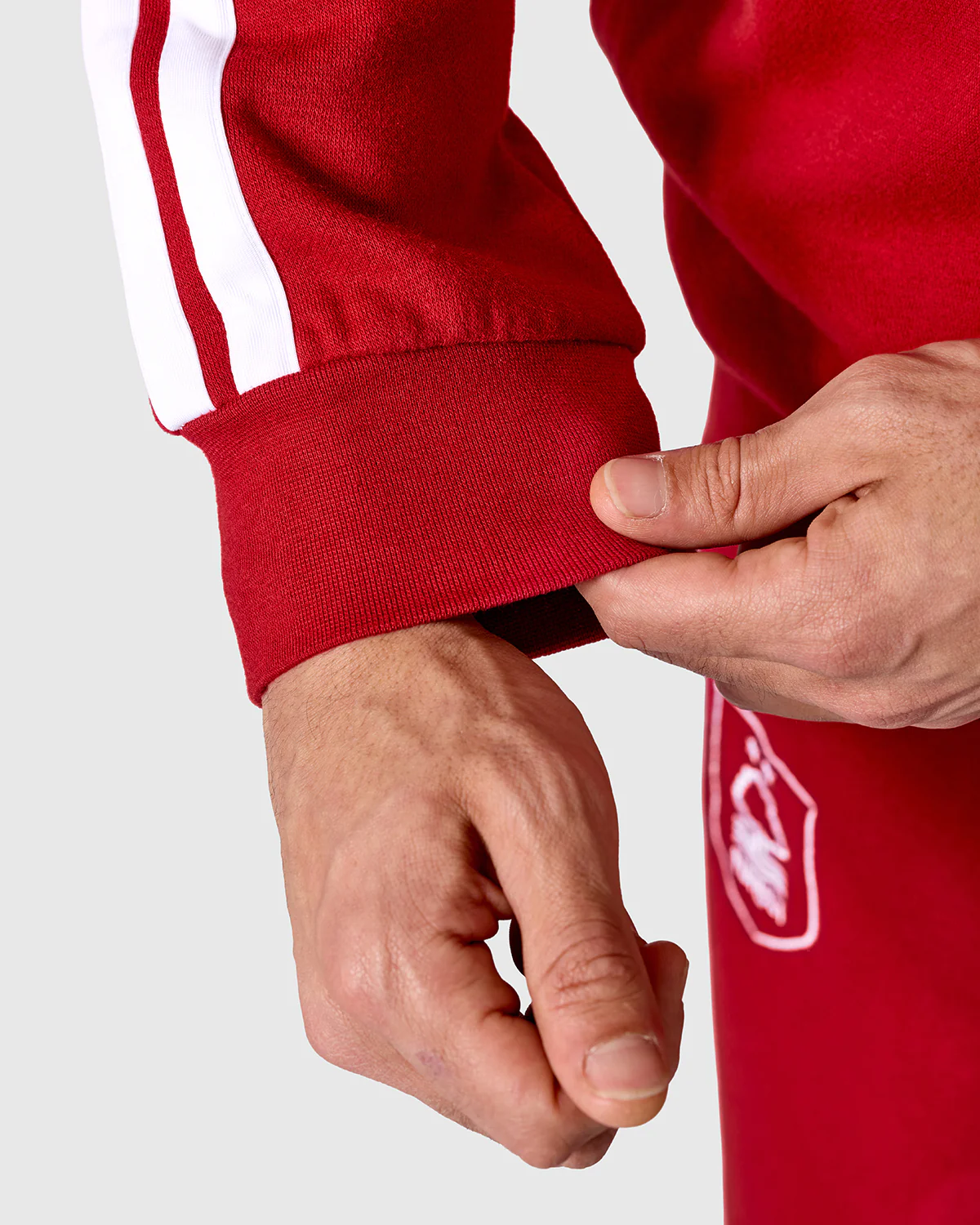 NFFC adidas Maroon 3-Stripe Tracksuit - Image 7