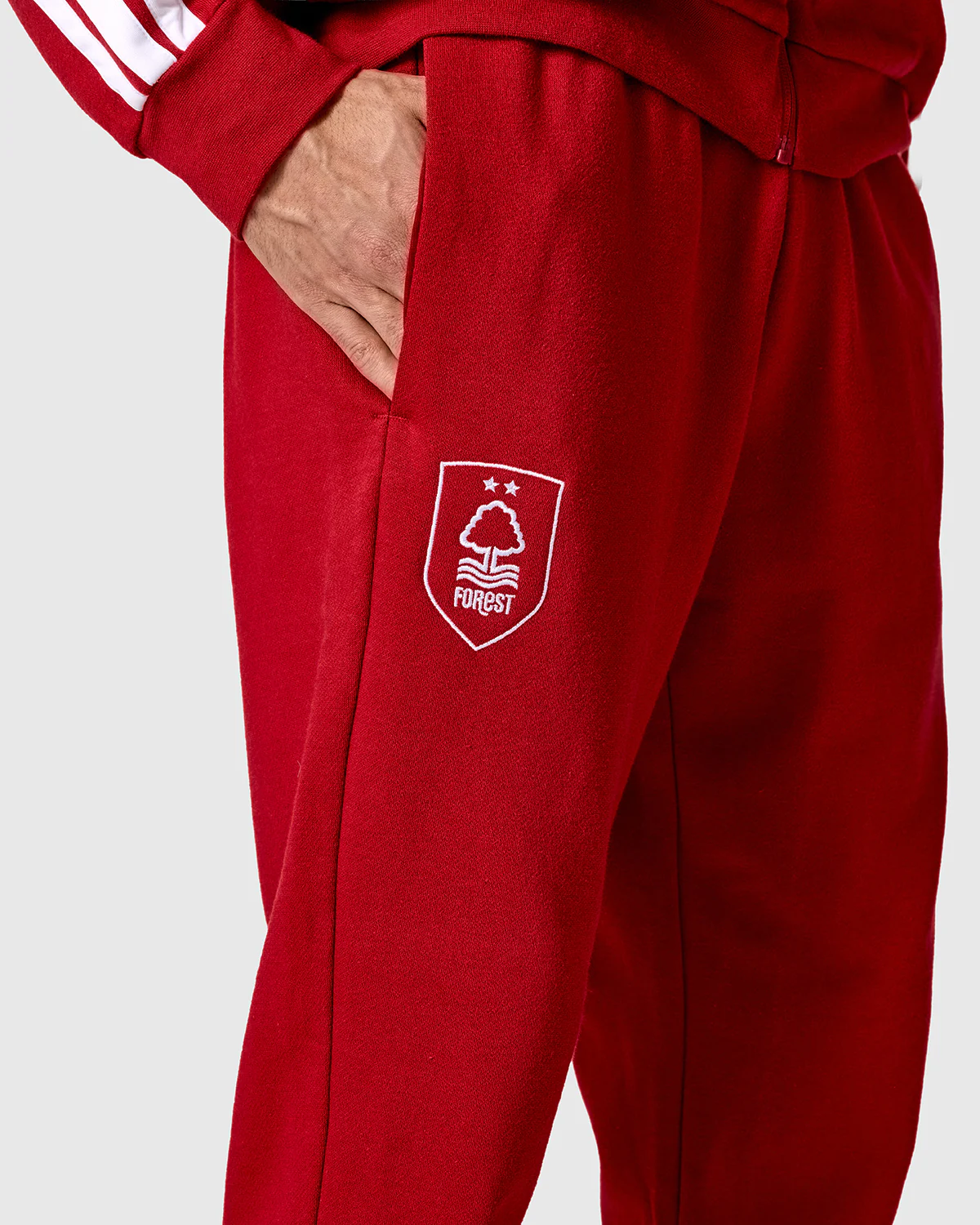 NFFC adidas Maroon 3-Stripe Tracksuit - Image 8