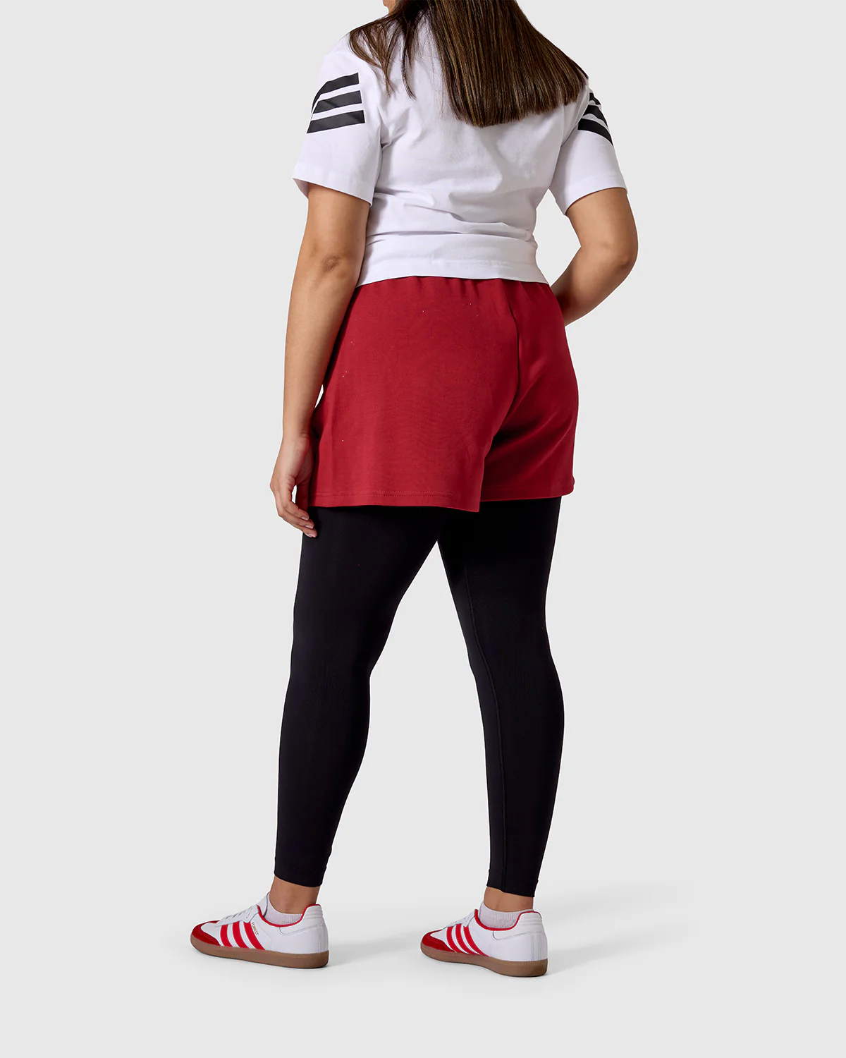 NFFC adidas Womens Maroon Future Icons Shorts - Image 3