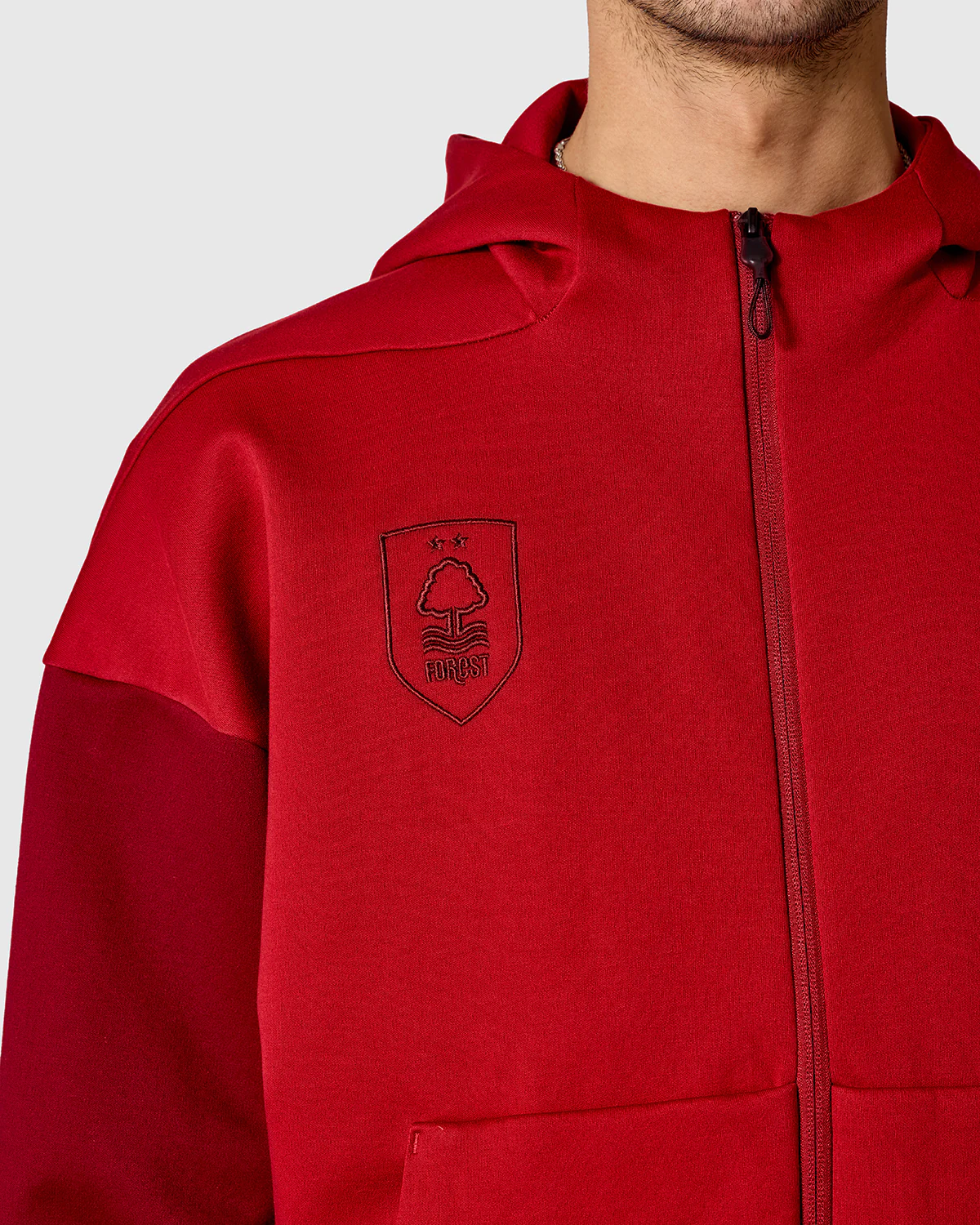 NFFC adidas Maroon ZNE Full Zip Hoodie - Image 3