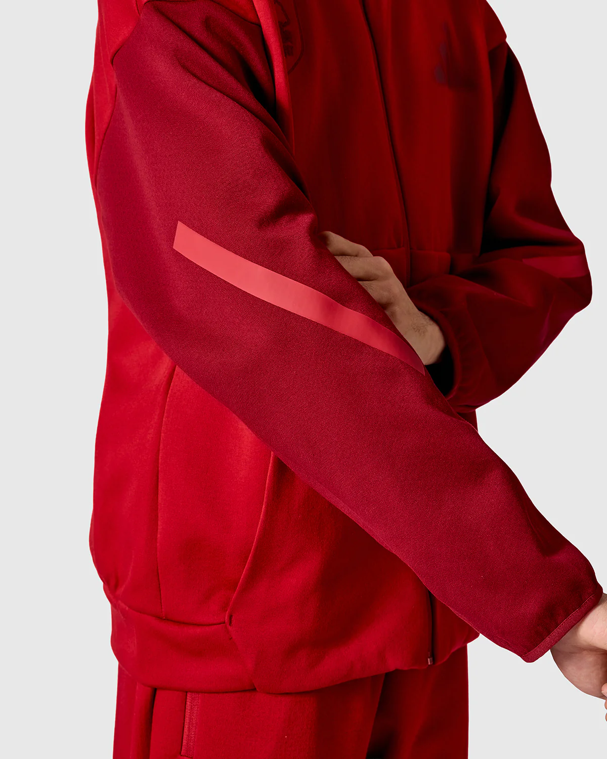 NFFC adidas Maroon ZNE Full Zip Hoodie - Image 8