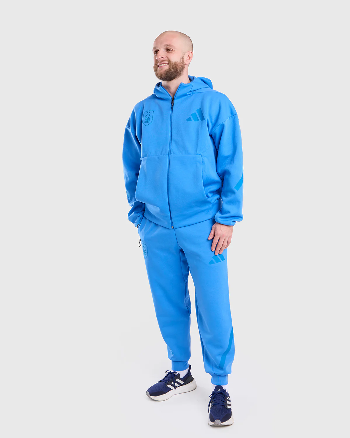 NFFC adidas Ray-Blue ZNE Full Zip Hoodie - Image 3