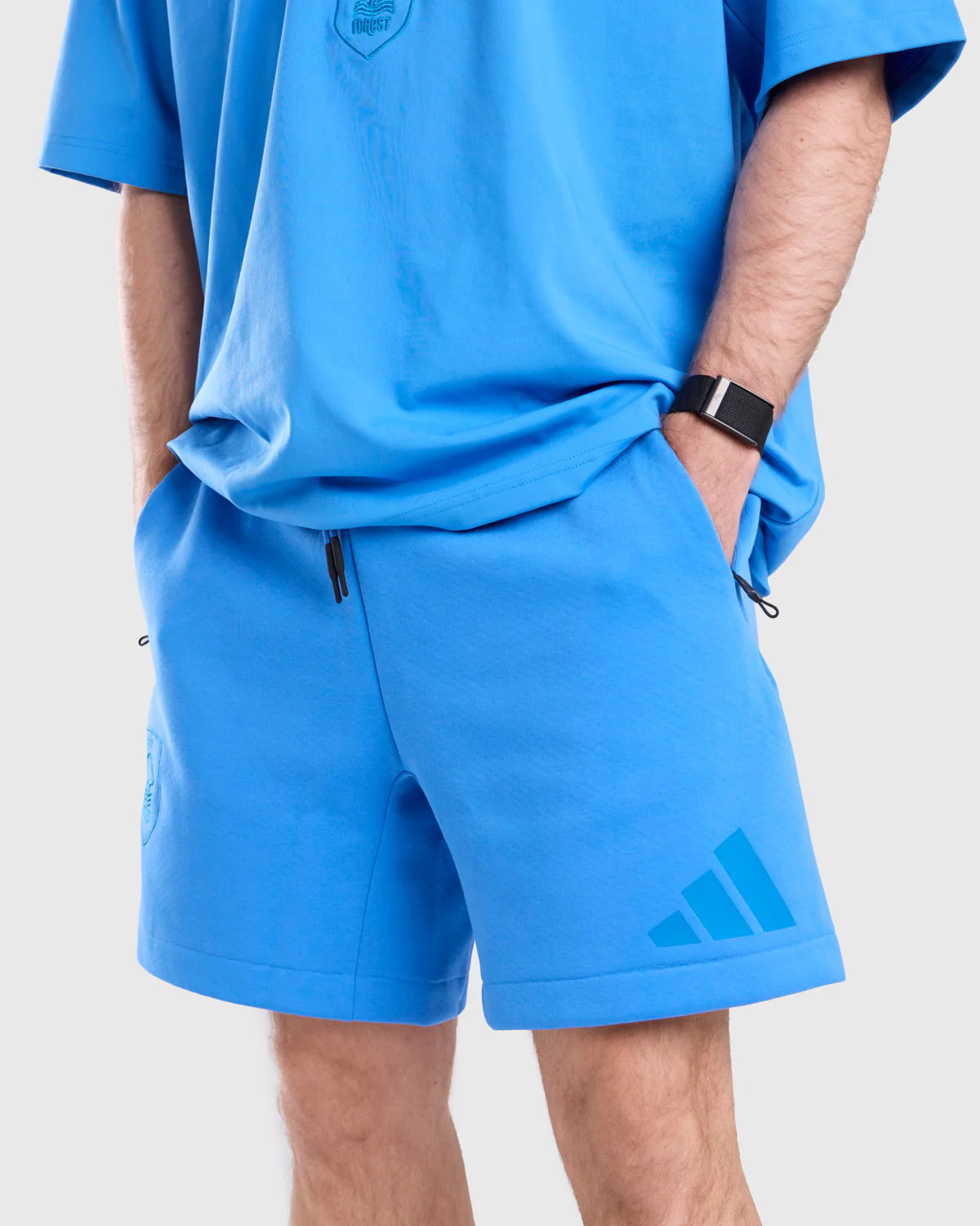NFFC adidas Ray-Blue ZNE Shorts - Image 2