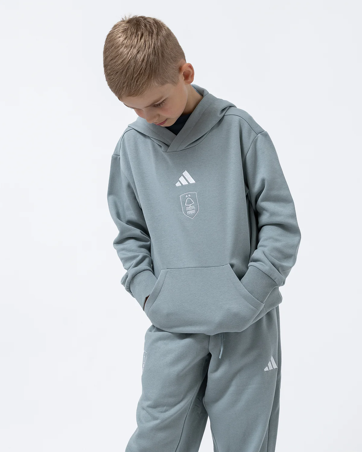 NFFC adidas Junior Sage Small Logo Hoodie - Image 2