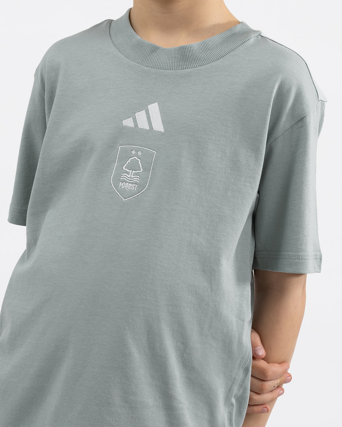 NFFC adidas Junior Sage Small Logo T-Shirt - Image 3