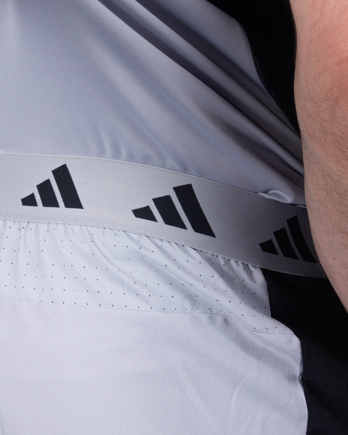 NFFC adidas Silver Tech Shorts - Image 4