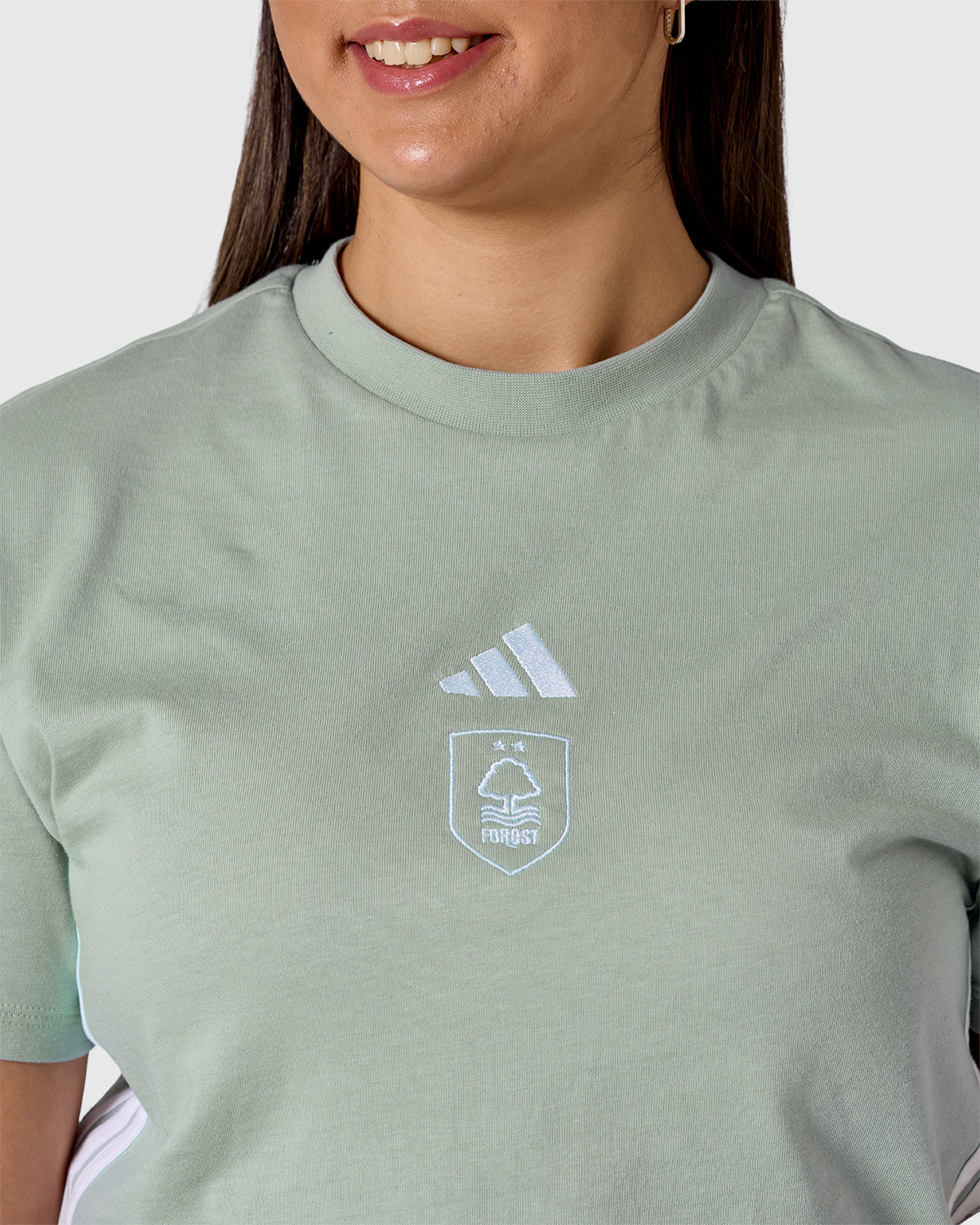NFFC adidas Women's Sage 3-Stripe T-Shirt - Image 3